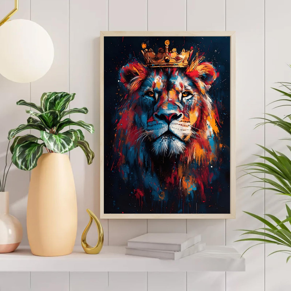 Auremi Lion Diamond Painting Kits Adults,Animal 5D Diamond Art Painting Kits,Full Drill Diamond Dots Paintings for Beginners,Animal Art Painting Kits for Home 30x40 cm Auremi