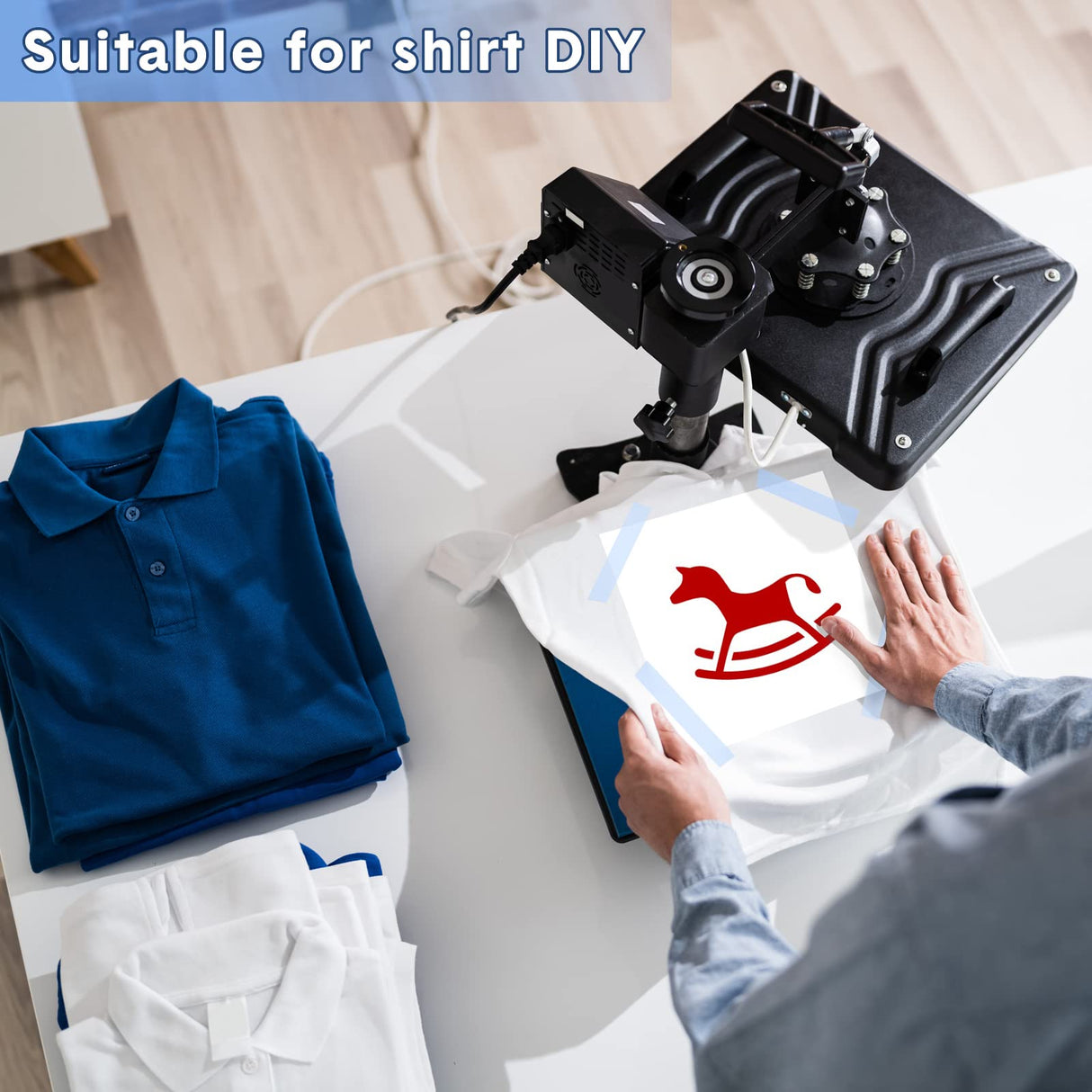 Heat Resistant Gloves and Sublimation Heat Tape, 9 Rolls High Temperature Tape with 1 Pair Heat Gloves for Sublimation Silicone Bump, Heat Tape Heat Transfer Tape, 10 Piece Set Jeyiour