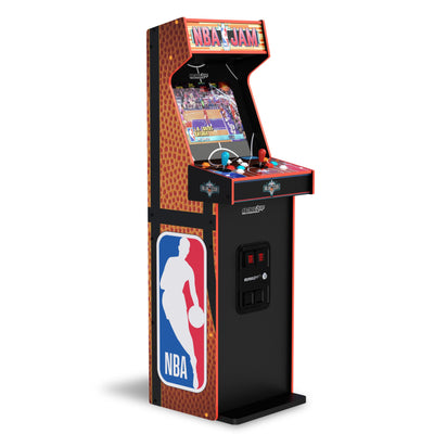 ARCADE1UP NBA Jam Deluxe 2-Player Control Panel Arcade Machine, built for your home, 5 foot tall cabinet with 3 classic games