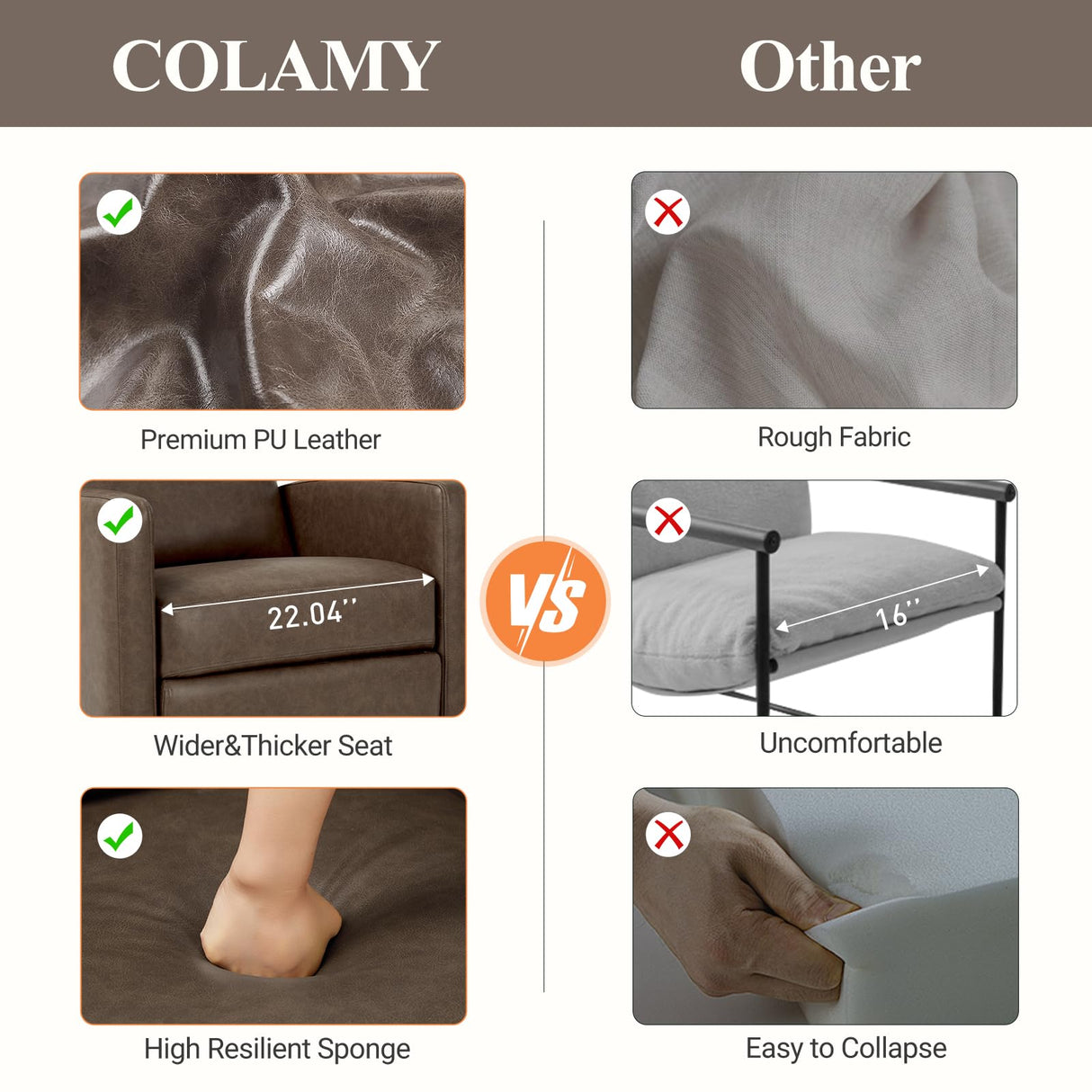 COLAMY Recliner Chair, PU Leather 360° Swivel Rocker Recliner, Nursery Glider Recliner with Ergonomic High Backrest and Upholstered Deep Seat for Living Room, Bedroom, Color Gray COLAMY