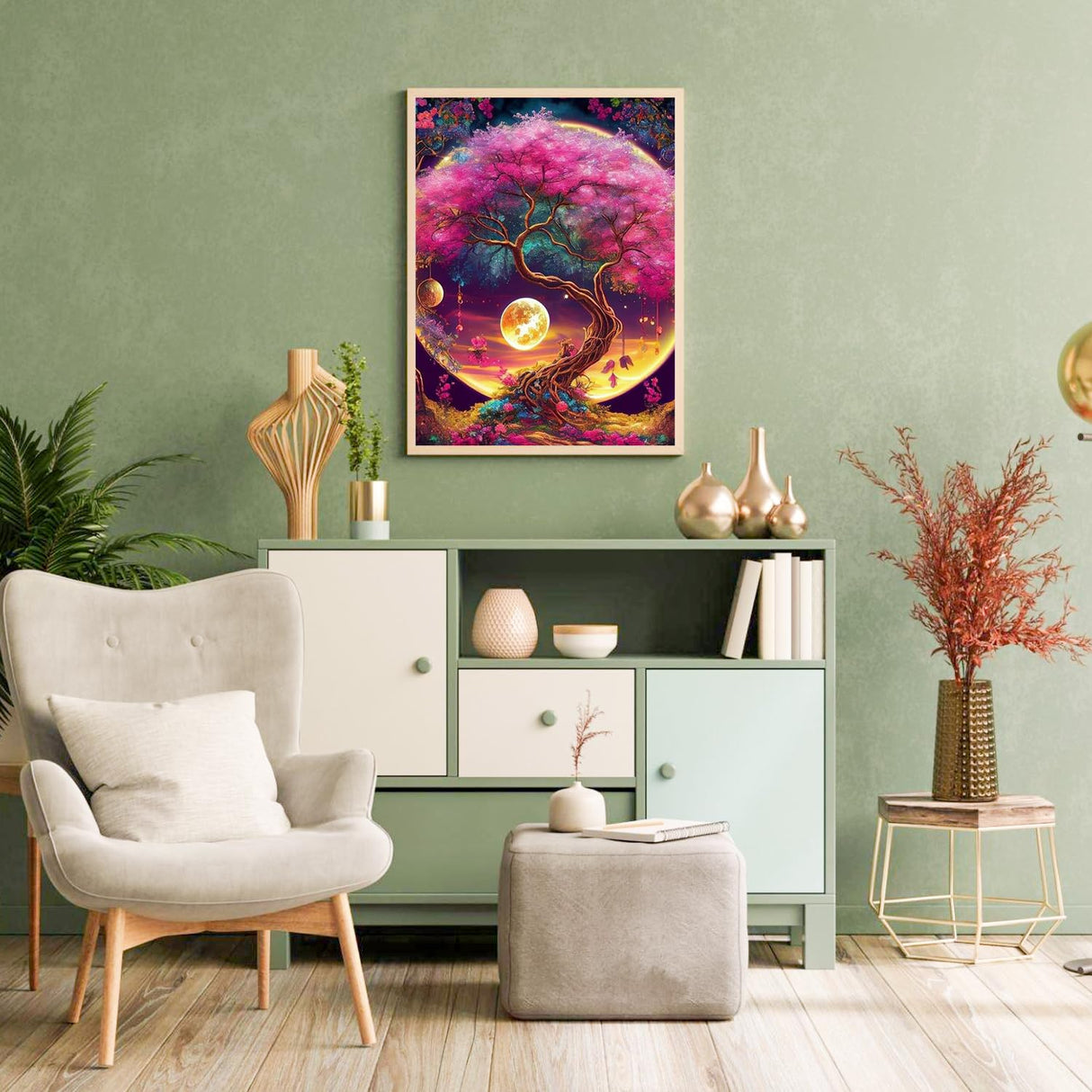 Aestalrcus Tree of Life Paint by Numbers Kit for Adults, Tree Paint by Numbers for Adults Beginner, Painting by Numbers Kits, Relaxation Home Wall Decoration and Gifts 16x20inch Aestalrcus