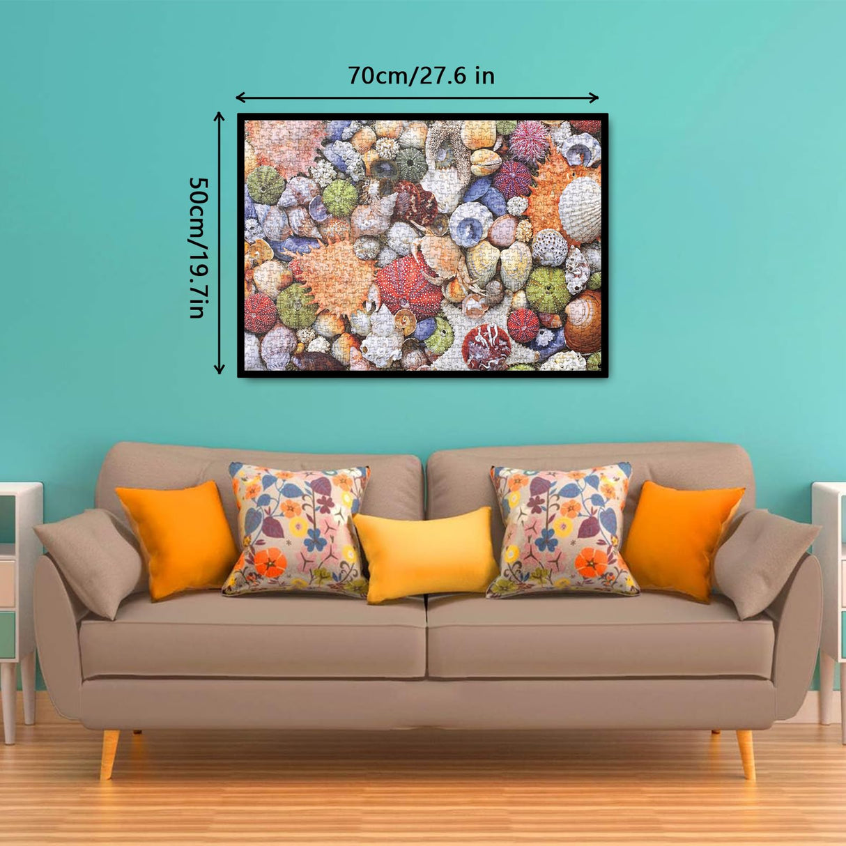 Colorful Seashell Puzzle for Adult 1000 Piece, Ocean Beach Puzzle 1000 Pieces for Adult, Marine Jigsaw Puzzles Hawaii 1000 Piece for Adult BBOLDIN
