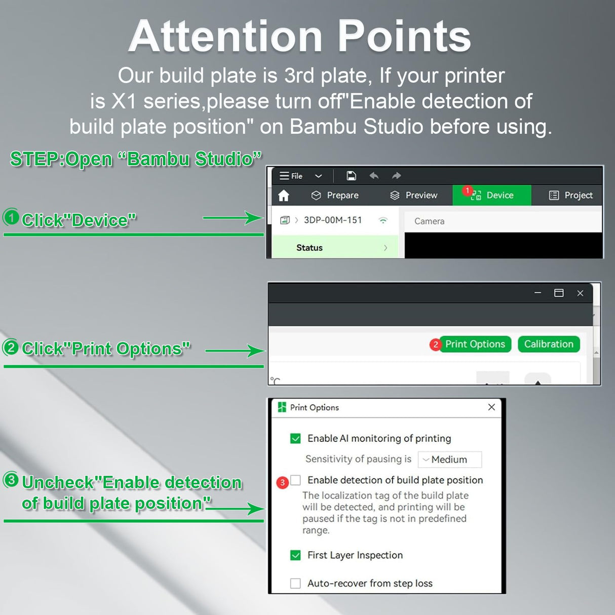 IdeaFormer-3D Double Sided Black PEI Build Plate for Bambu Lab X1/X1C/X1E/P1P/P1S/A1, Flexible Spring Steel Sheet for Bambu Lab 3D Printers Platform 257x257mm IdeaFormer-3D