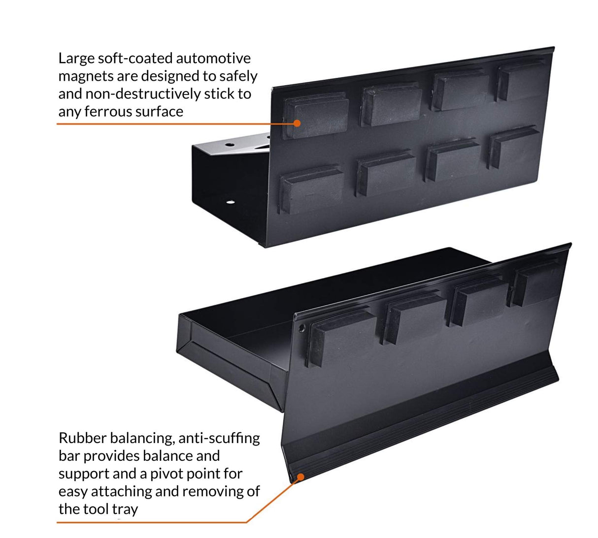 Aain Magnetic Toolbox Tray Set, Tool Box holder Accessories for Tool Organizer,Garage Storage, 2 Trays, Can Caddy, Paper Towel & Screwdriver Holder (A049) Aain