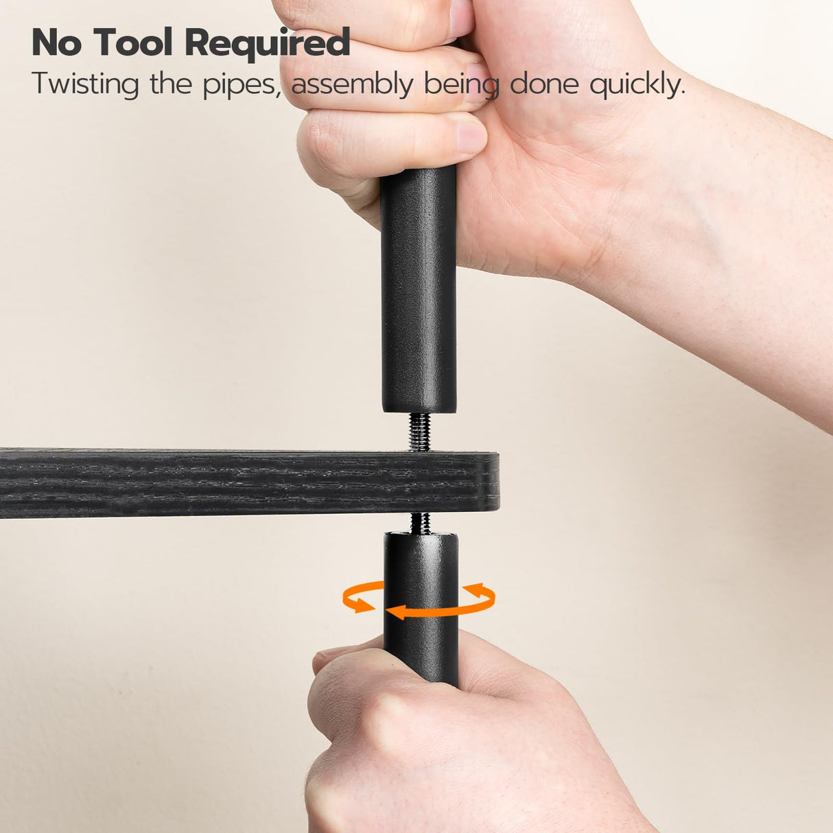 HOOBRO Industrial 6-Tier Corner Shelf – Stylish Black Wall Bookshelf for Small Spaces HOOBRO