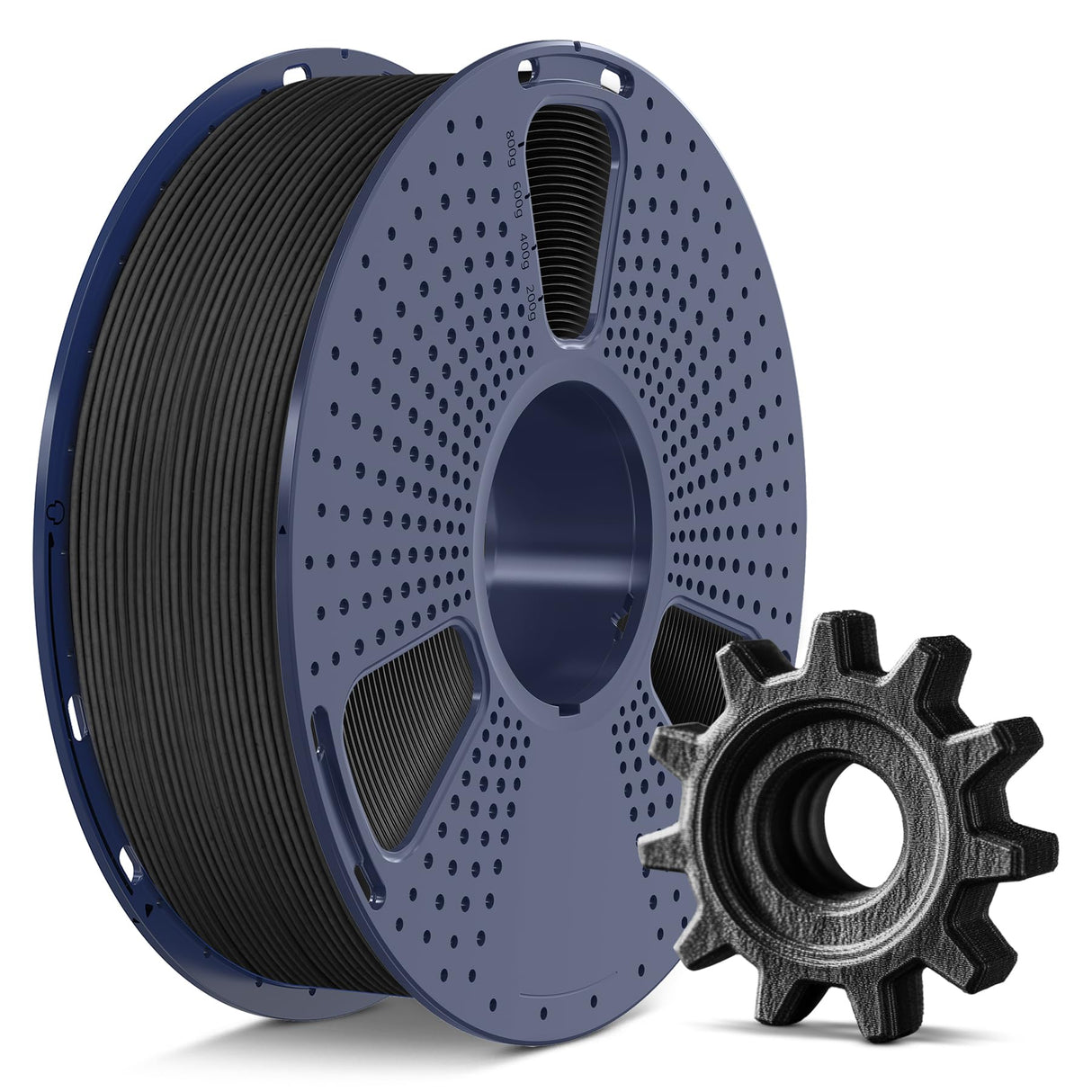 SUNLU Carbon Fiber Filament, PETG-CF 3D Printer Filament 1.75mm, Excellent Mechanical Properties, High Impact Strength, Heat-Resistant, Fit Most FDM Printers, PETG CF 1KG Spool. (Matte Black) SUNLU