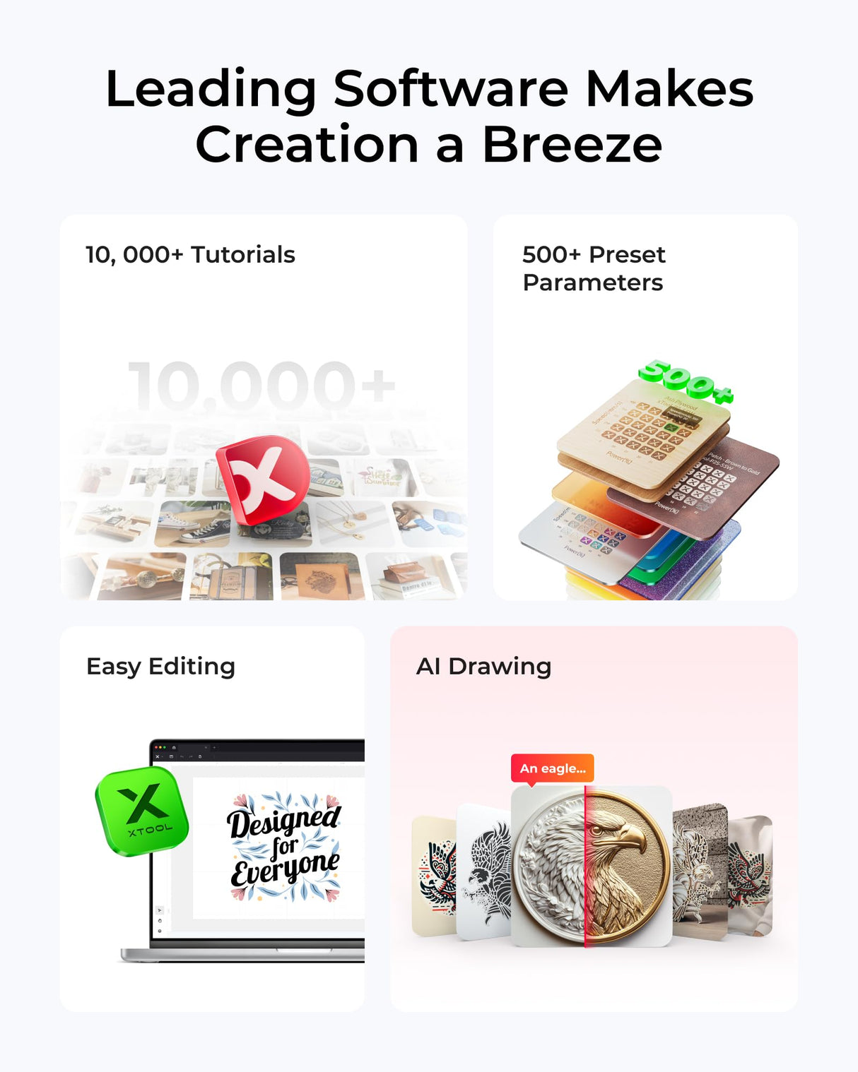 xTool S1 40W Laser Cutter and Engraver Machine, with Auto Conveyor Feeder, 118'' Long Crafts, 600mm/s Speed, Laser Engraver for Tumblers Wood and Metal, Acrylic, etc. - Deluxe Bundle xTool