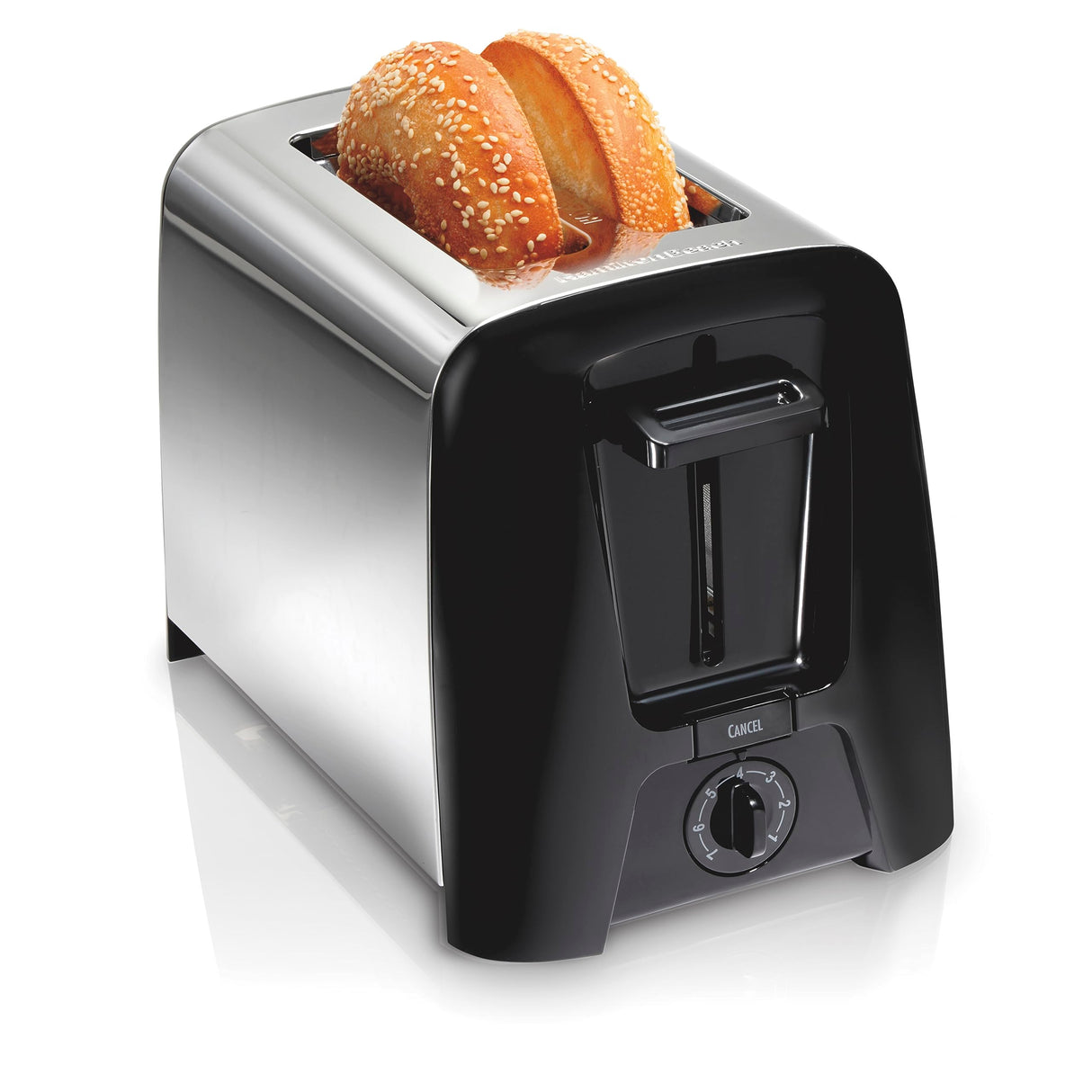 Hamilton Beach 2 Slice Toaster with Extra Wide Slots, Shade Selector, Auto-Shutoff, Cancel Button and Toast Boost, Black Hamilton Beach