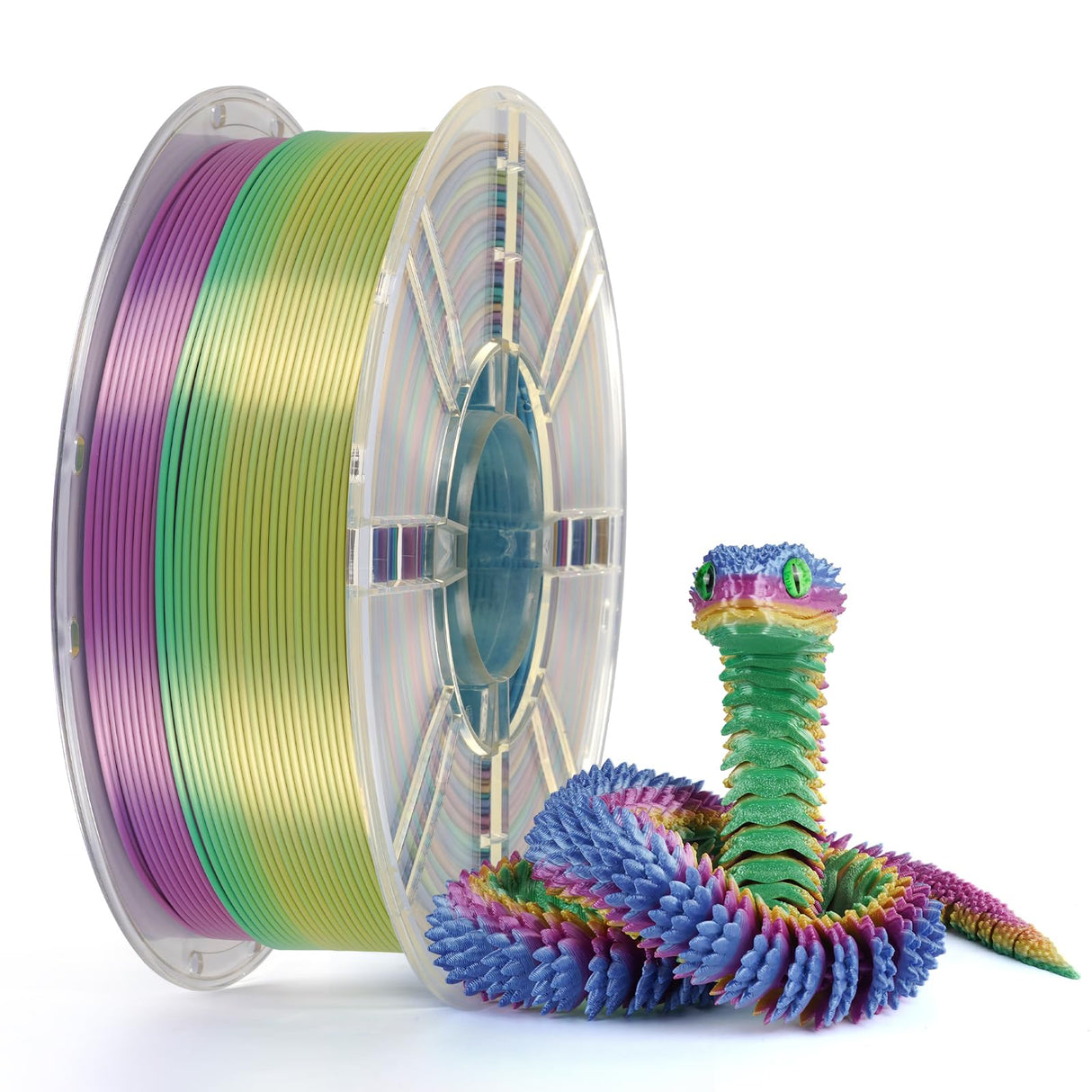 Kingroon Silk PLA Filament 1.75mm Rainbow Filament 3D Printer Filament Color Changing Filament 1kg Dimensional Accuracy ±0.03mm,Fit Most 3D Printers(Lovely) Kingroon