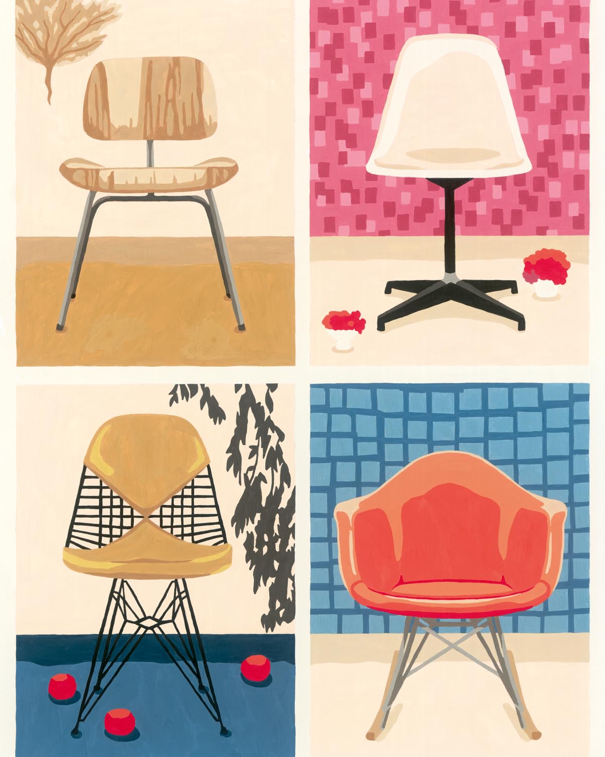 Ravensburger CreArt Eames Take a Seat Paint by Numbers Kit for Adults - Painting Arts and Crafts for Ages 12 and Up Ravensburger