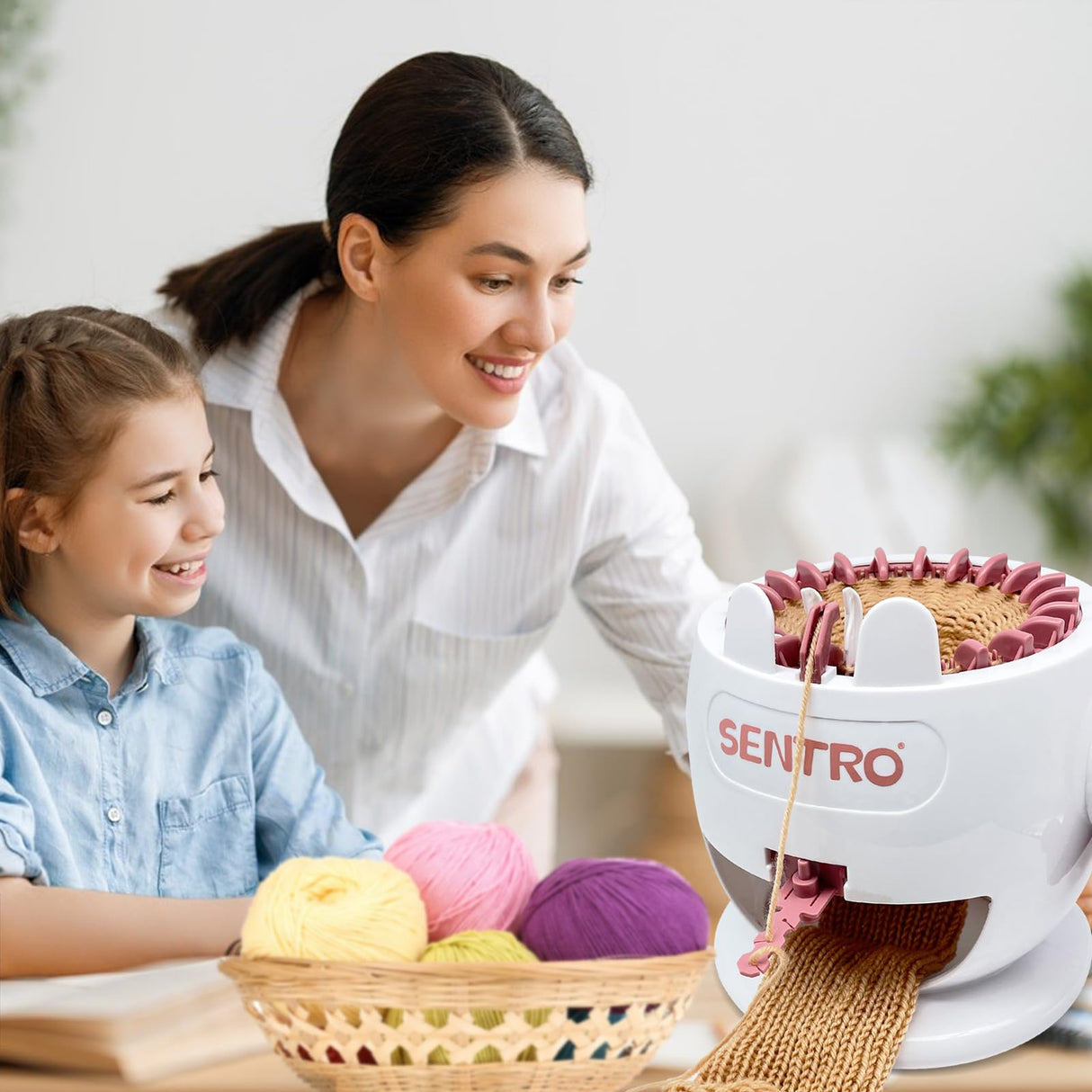 SENTRO Knitting Machine 22 Needles, Smart Circle Knit Loom Machine,DIY Knitting Crochet Machine for Adults and Kids SENTRO