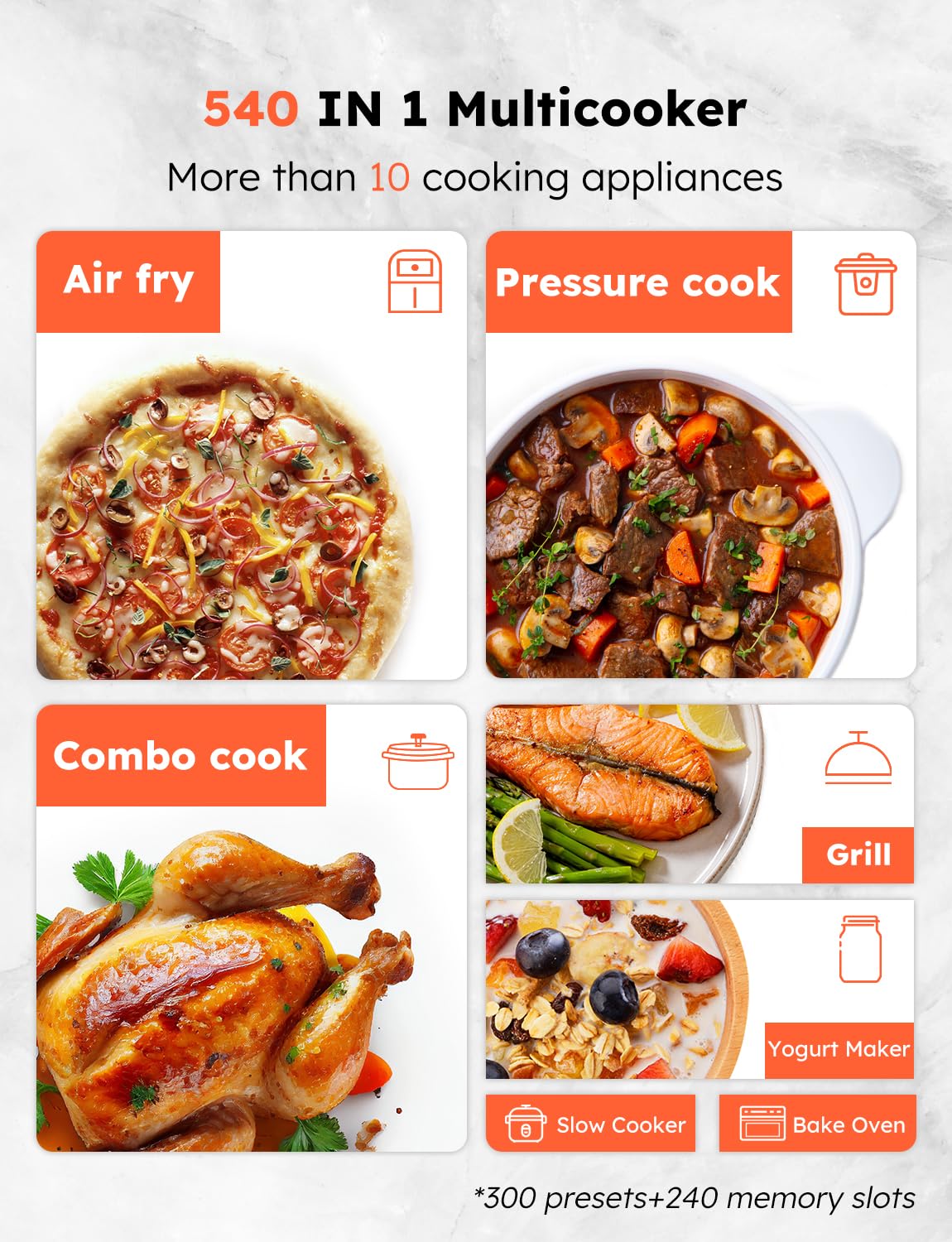 Nuwave Duet Air Fryer and Electric Pressure Cooker Combo with 2 Switchable Lids, 300 FoolProof One-Touch Presets, Crisp&Tender Tech, 6QT Heavy-duty Stainless Steel Pot, 15+ Safety Features Nuwave