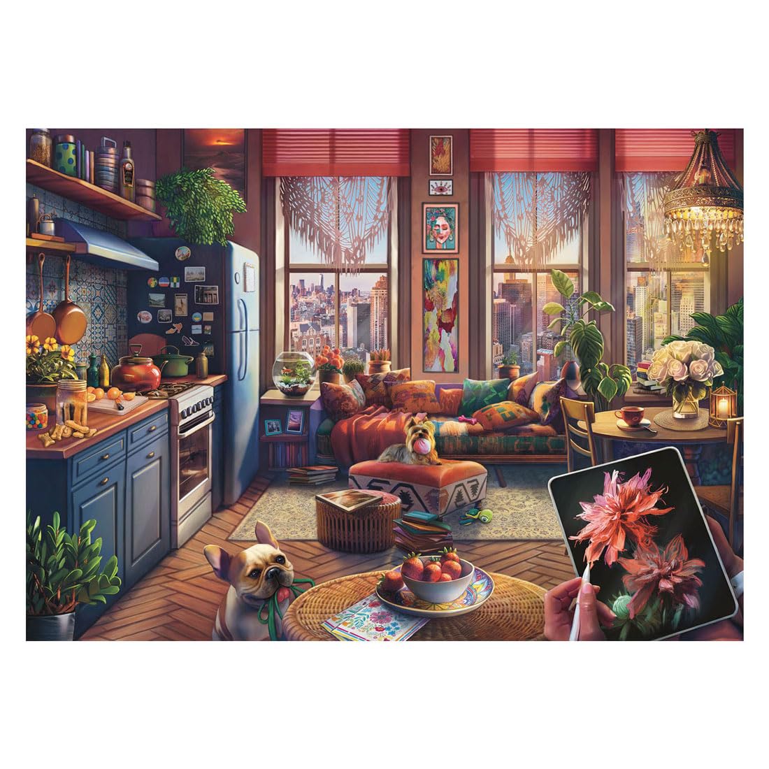 Ravensburger Cozy Boho Studio Puzzle - Large Format 500 Piece Jigsaw | Vibrant, Glare-Free Imagery | Perfect Interlocking Fit | Ideal for Adults and Kids Ravensburger