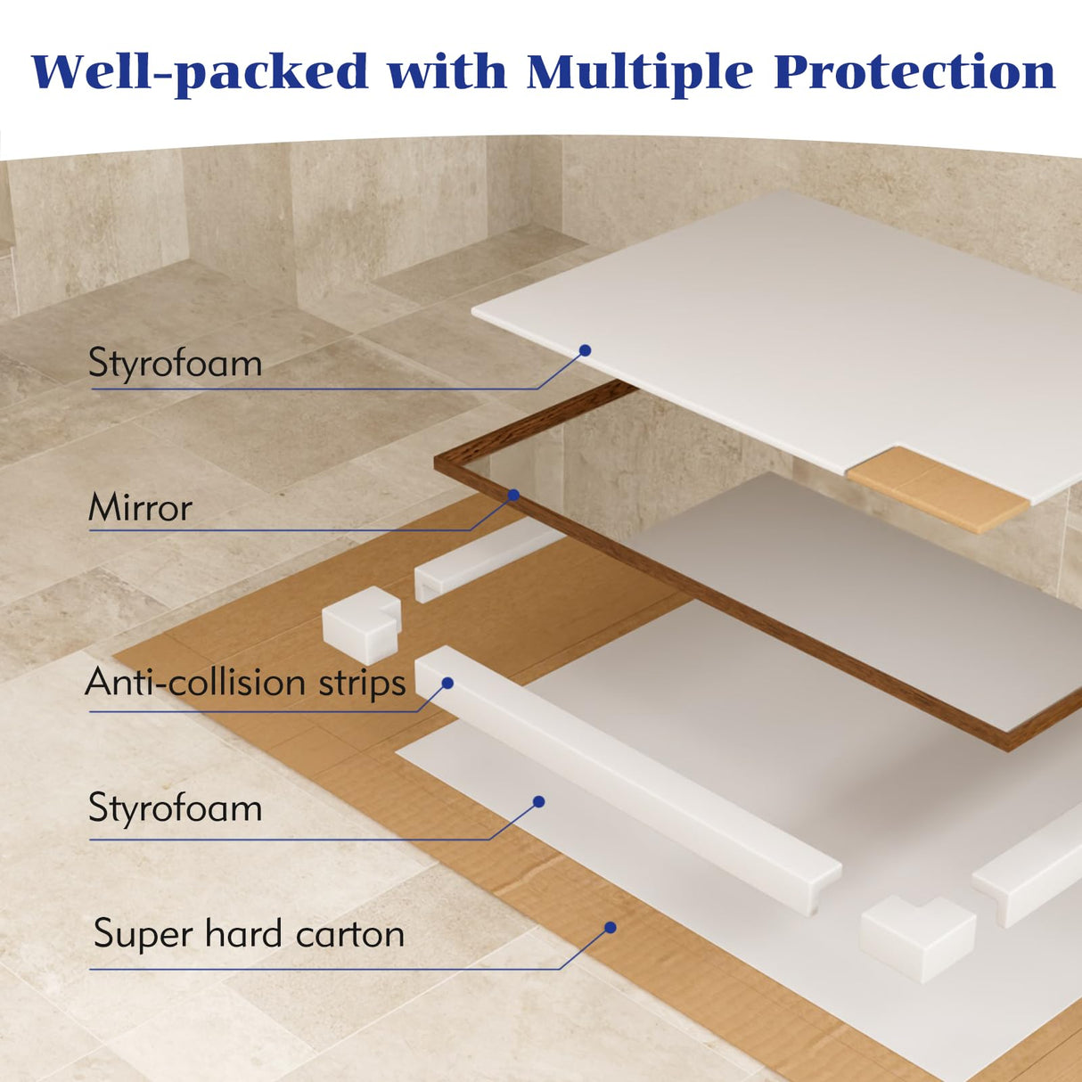 JISOSO 24X36 Inch Bathroom Mirror, Rectangular Bathroom Vanity Mirror, Walnut Wood Grain Framed Mirror for Wall, Tempered Glass, Anti-Rust, Horizontal/Vertical JISOSO