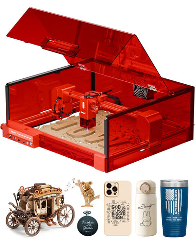 DAJA A6 Pro 10W laser Engraver,Enclosed Laser Engraving and Cutter Machine High Precision Laser Class1,Engraving Machine for Cutting Wood,Acrylic