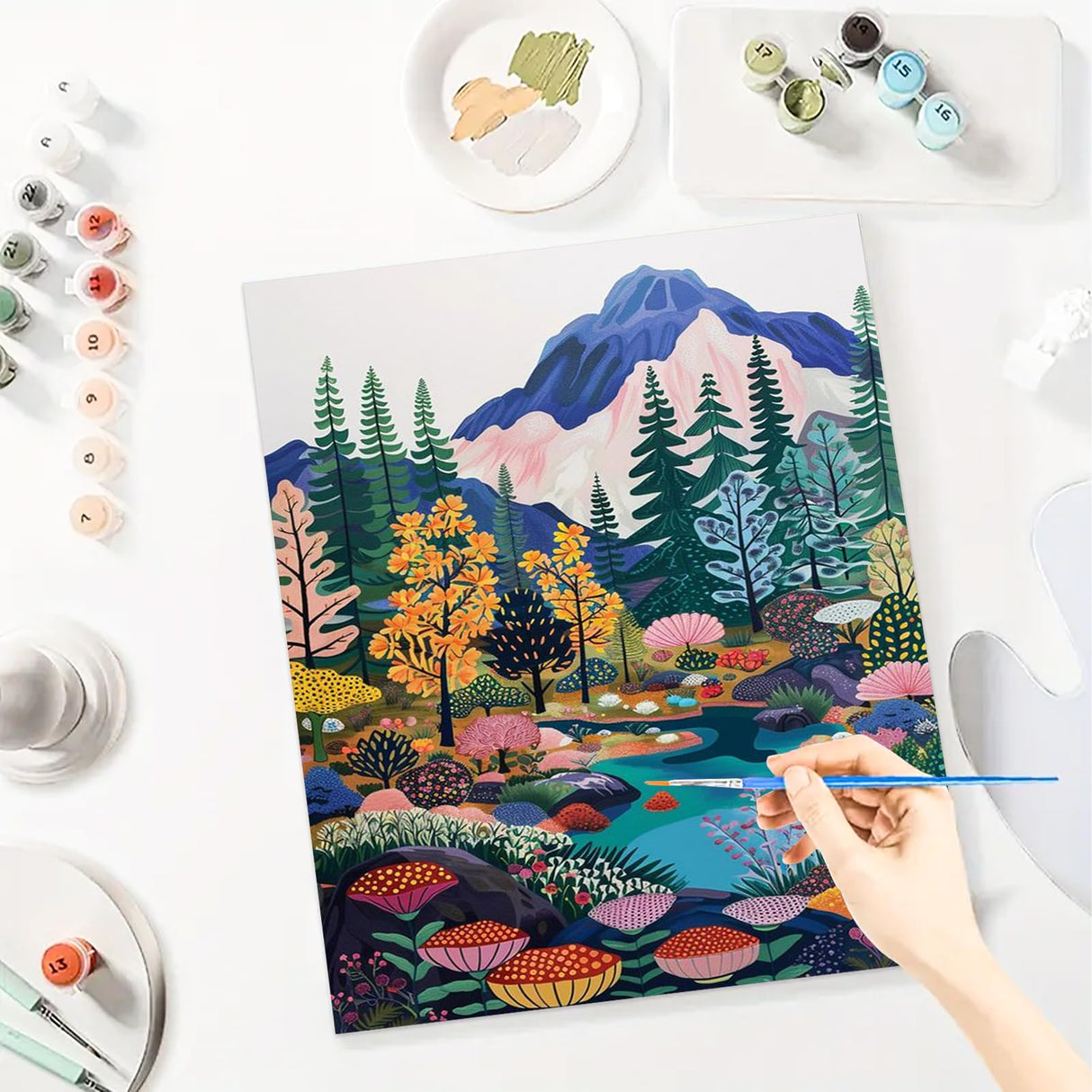 YALKIN Paint by Numbers for Adult Kits, DIY Landscape Oil Acrylic Painting Paint by Numbers on Canvas, Adults Paint by Numbers Kits Drawing Paintwork for Home Decor 16x20 inch/40X50CM (No Frame) YALKIN