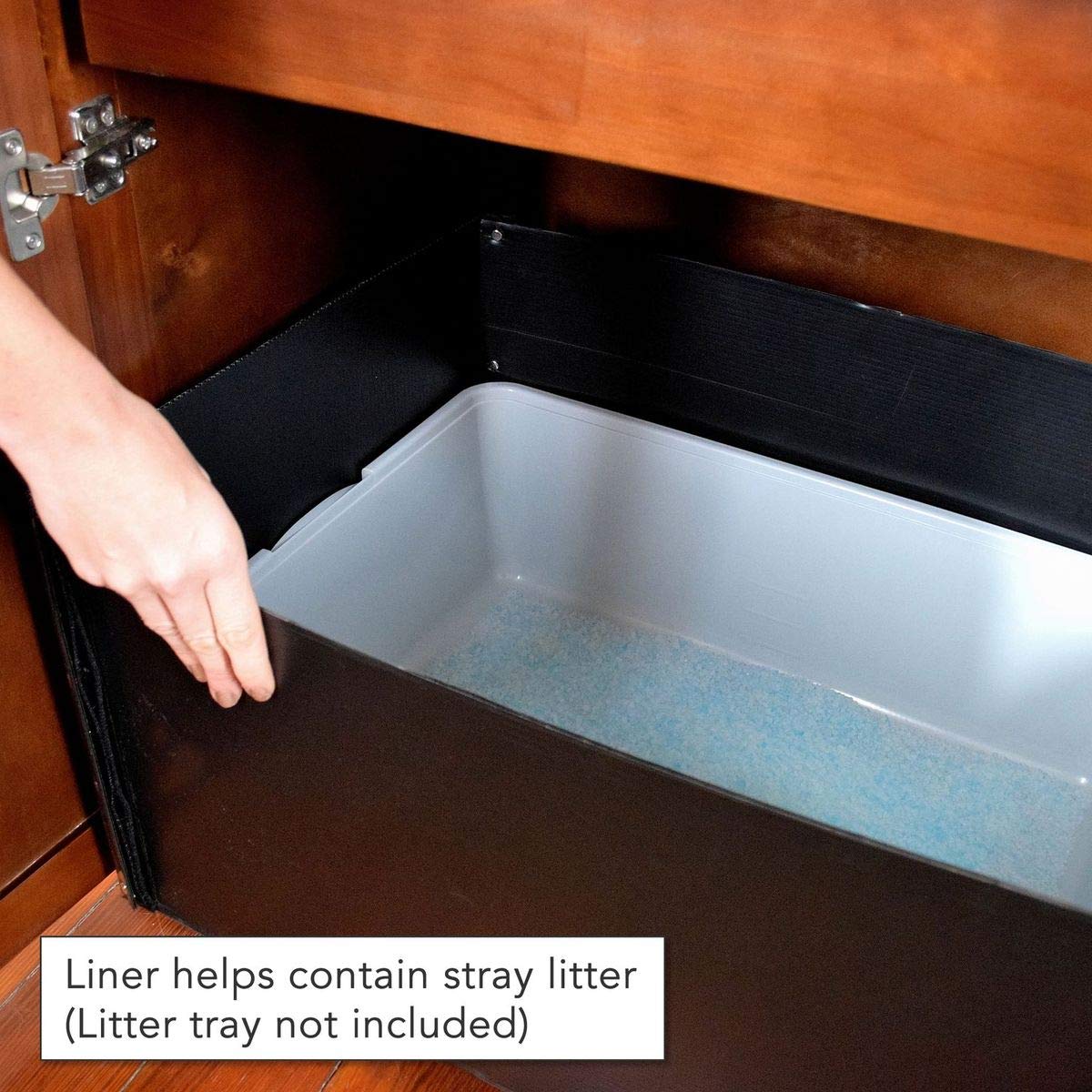 THE REFINED FELINE Cat Litter Box Enclosure Cabinet, Modern, Mahogany Brown, Adjustable Levelers, XLarge, Hidden Litter Cat Furniture with Drawer THE REFINED FELINE