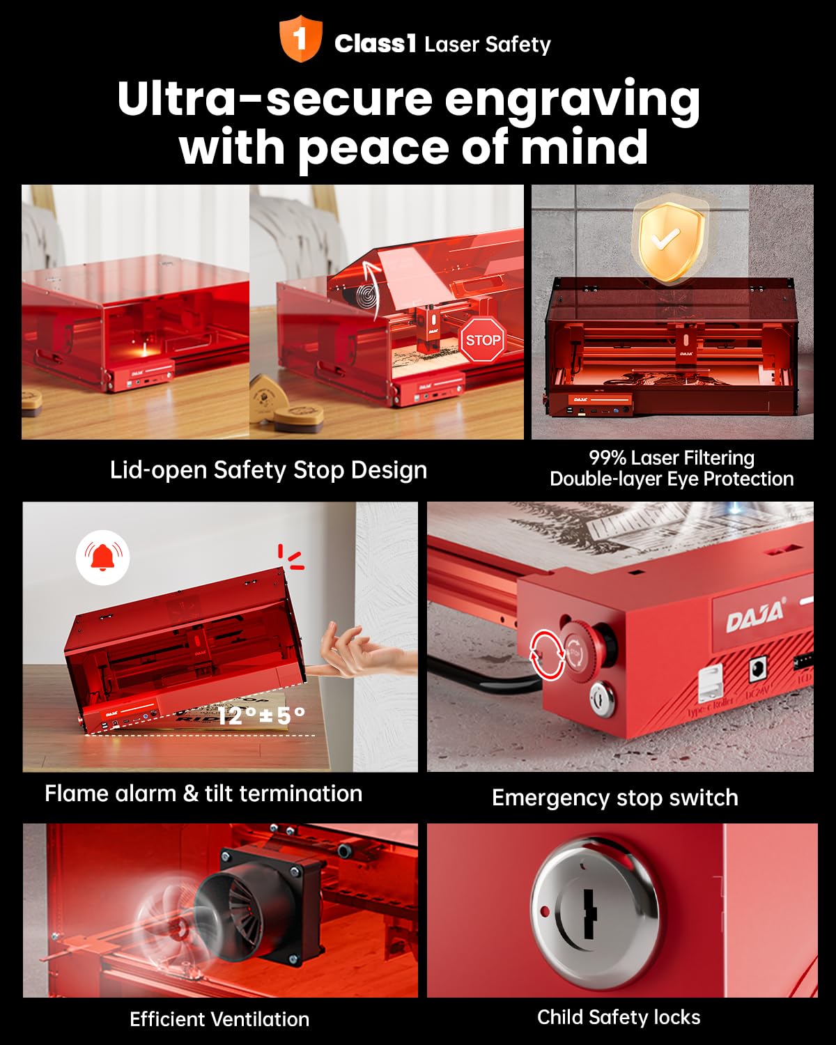 DAJA A6 Pro 10W laser Engraver,Enclosed Laser Engraving and Cutter Machine High Precision Laser Class1,Engraving Machine for Cutting Wood,Acrylic DAJA