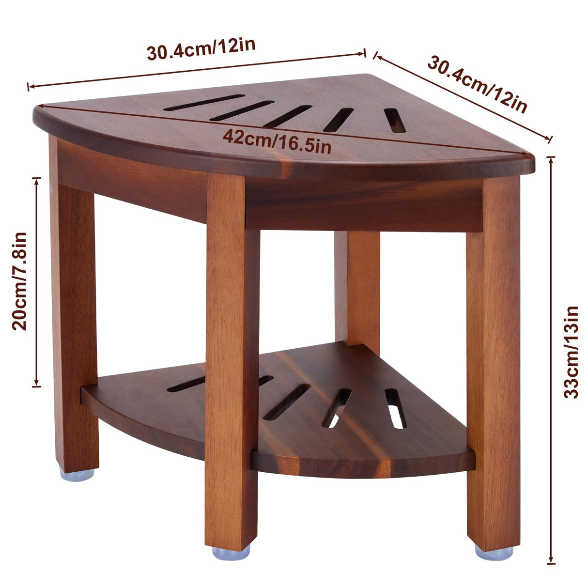 HouseJoy Corner Shower Bench with Shelf, Corner Shower Stool for Shaving Legs, Shower Foot Rest Waterproof Bathroom Bench -Bath Seat, Spa Foot Rest Shaving Stool Corner HouseJoy