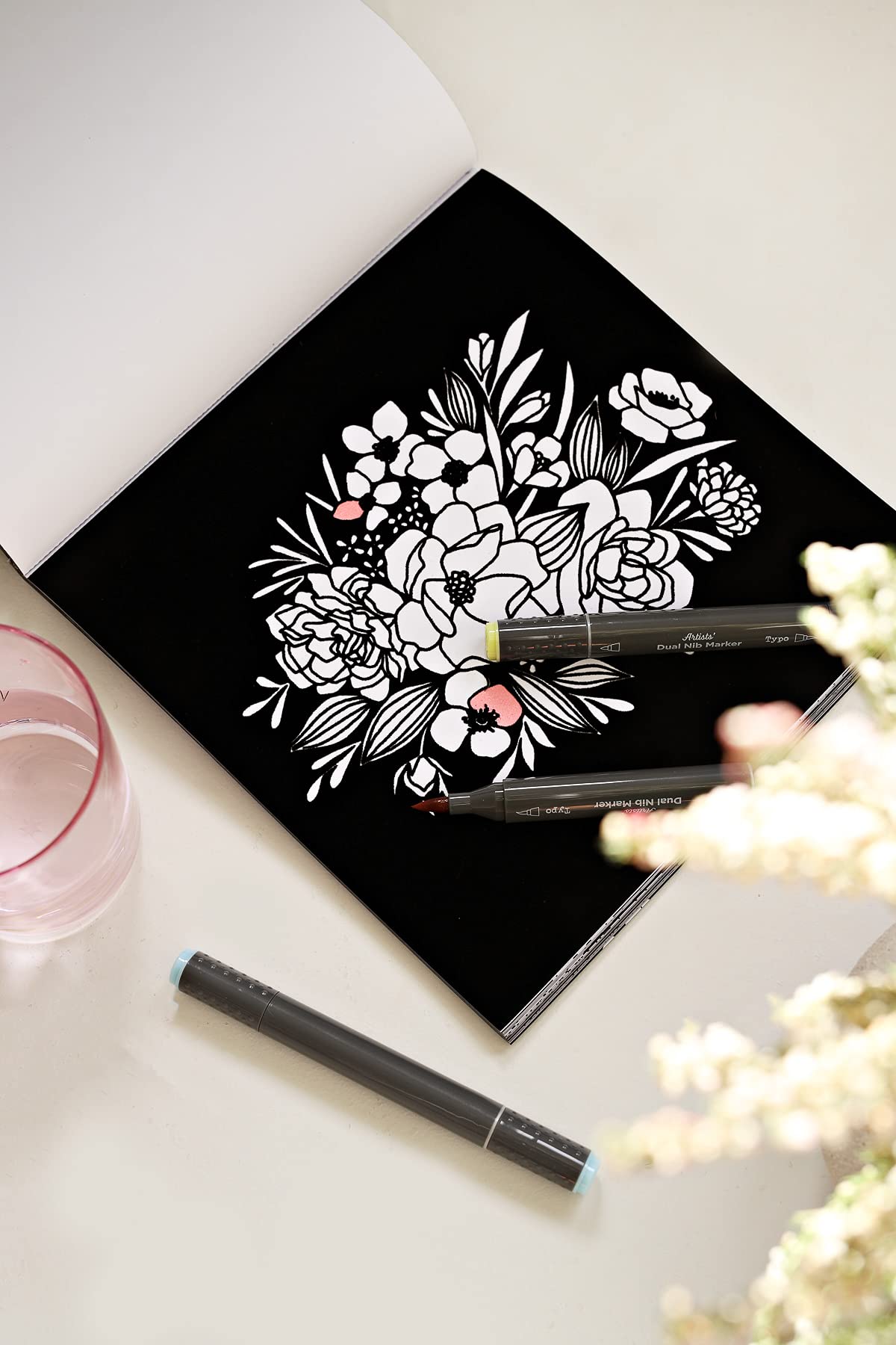 Bloom: A Flower Coloring Book for Adults B Blue Star Press