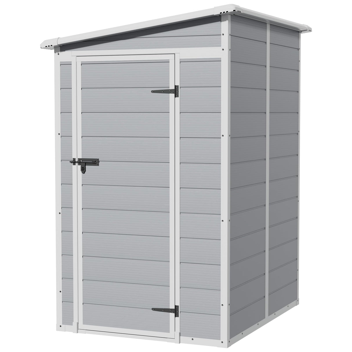 Flamaker 5 x 4 FT Outdoor Storage Shed, Garden Resin Shed with Floor, Plastic Tool Shed with Lockable Door for Backyard Patio Lawn Pool Flamaker