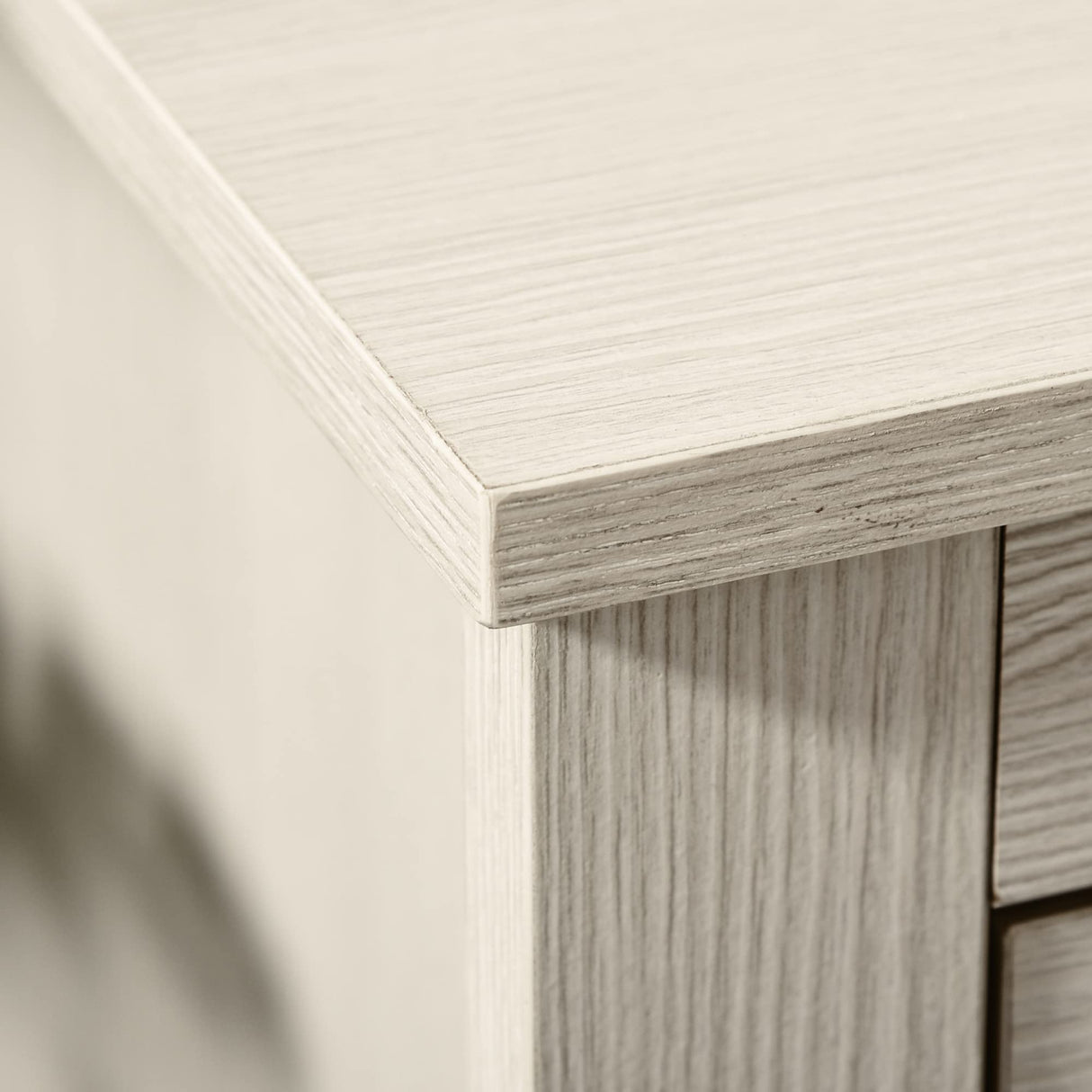 HOMCOM Farmhouse Computer Desk with Storage, Home Office Desk with 2 Drawers and 2 Cabinets, Cream White HOMCOM