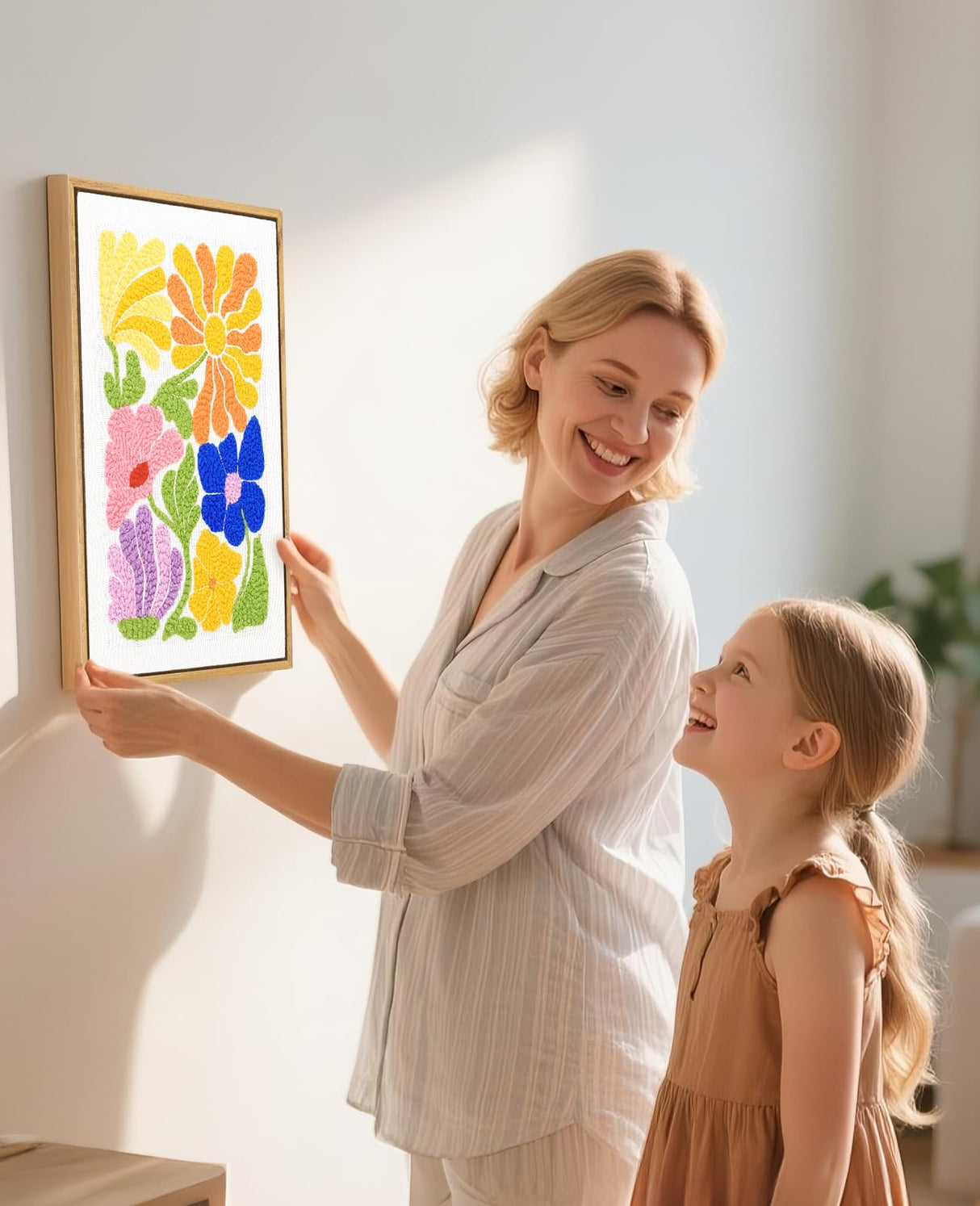 Acelist 16 Inch Punch Needle Kit with Frame, Easy Punch Embroidery Kits for Beginners, Adults & Kids Craft Kits, Picture Frame as Home Wall Décor, Pattern Fabric,Threader, Yarns, Hoops & Rug Punch AceList