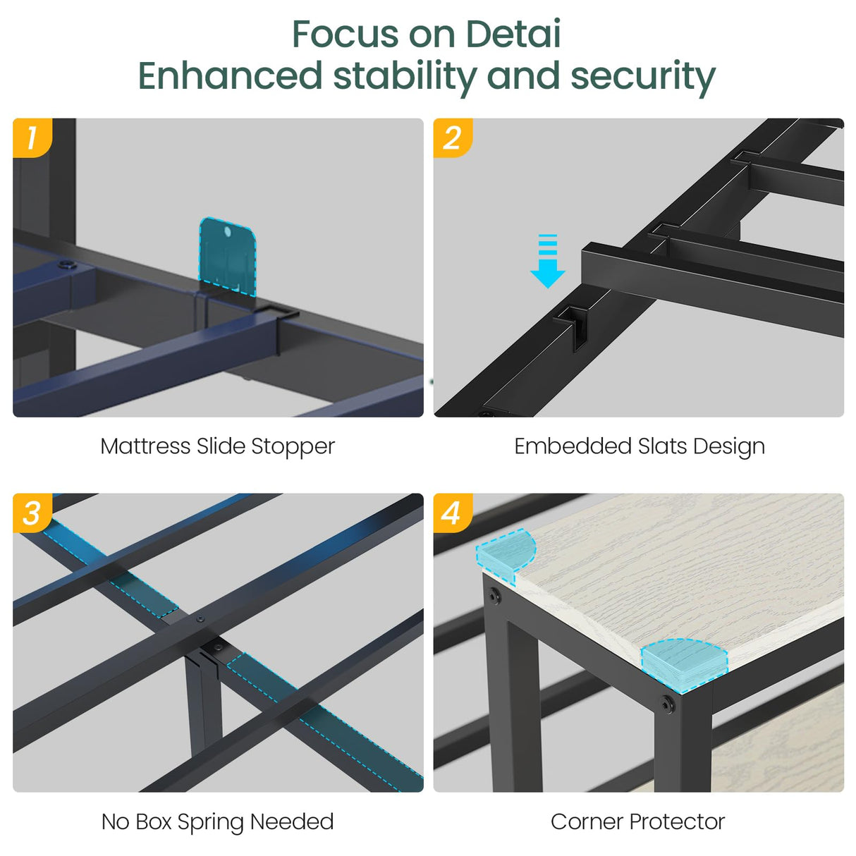 DICTAC Corner Full Bed Frame with Storage Drawers and Charging Station Farmhouse Metal Platform Bed Frame with Sliding Barn Doors and Led Lights Full Daybed with Storage Headboard,Black & White DICTAC