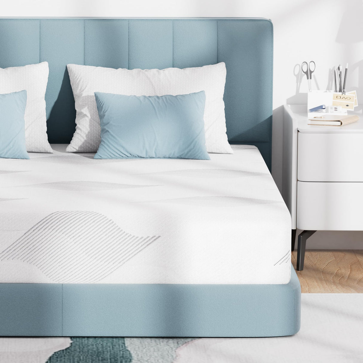 California King Mattress, 10 Inch Gel Memory Foam Cal King Mattress, Removable Washable Cover, Mattresses in a Box, Medium Firm Pressure Relief & Upgraded Support, Motion Isolation, CertiPUR-US Pamag pieeoo