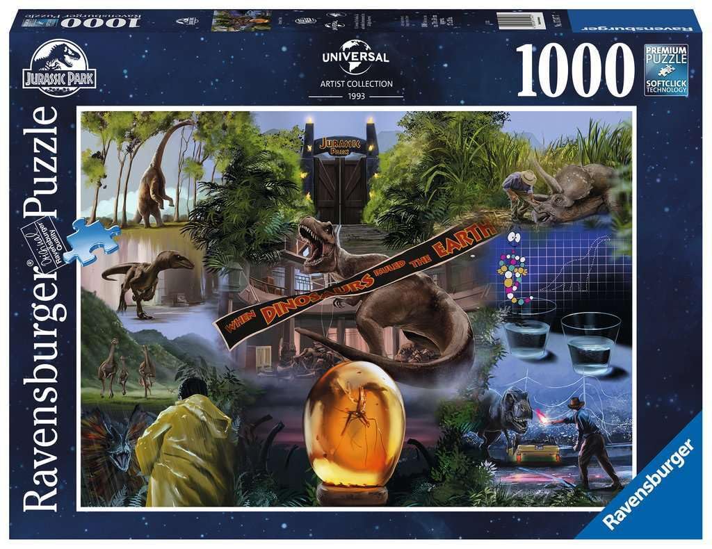 Ravensburger Jurassic Park Movie Poster 1000 Piece Jigsaw Puzzle for Adults & Kids Age 12 Years Up Ravensburger