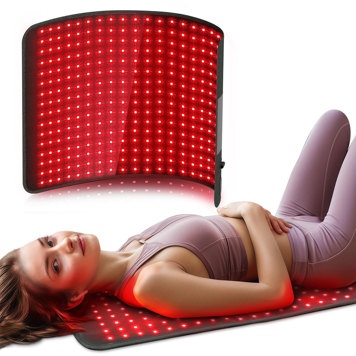 Comfytemp 24'' x 17'' Large Red Light Therapy Pad for Body, FSA HSA Eligible Near Infrared Light Therapy Pad with 320 LEDs, 48W Light Wrap for Back Waist Joint Muscle Pain Relief, 660nm & 850nm Comfytemp