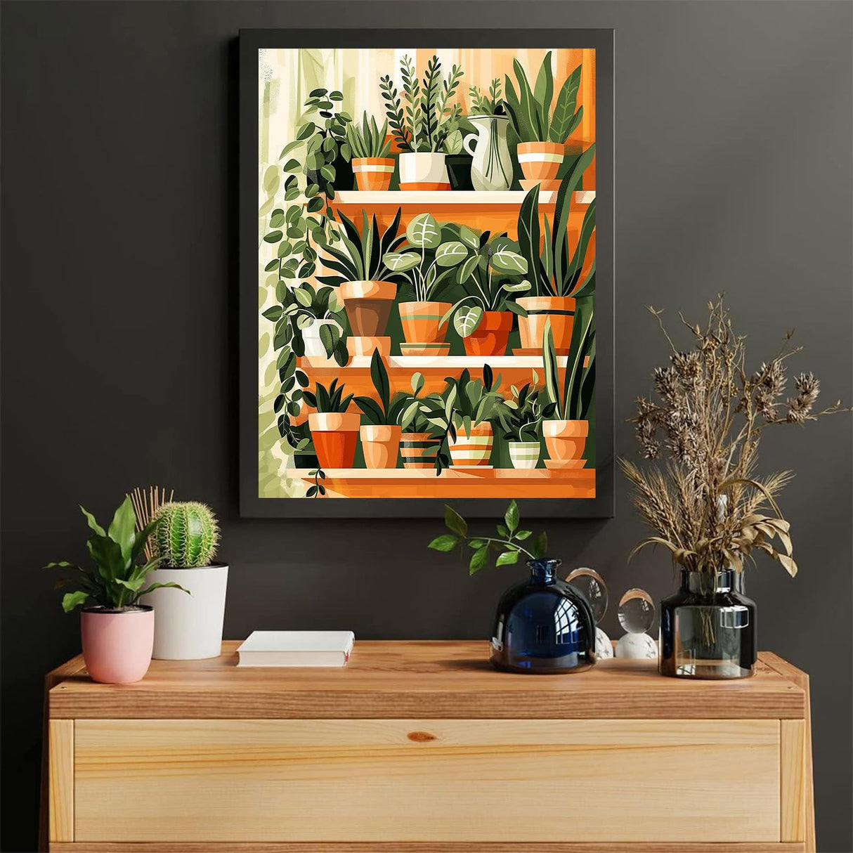 Plant Diamond Painting Kits for Adults - Potted Diamond Art Kits for Adults, Round 5D Gem Art Kit for Adult DIY Crafts Kit Gift Home Wall Decor Gifts (16x12 inch) xackcme