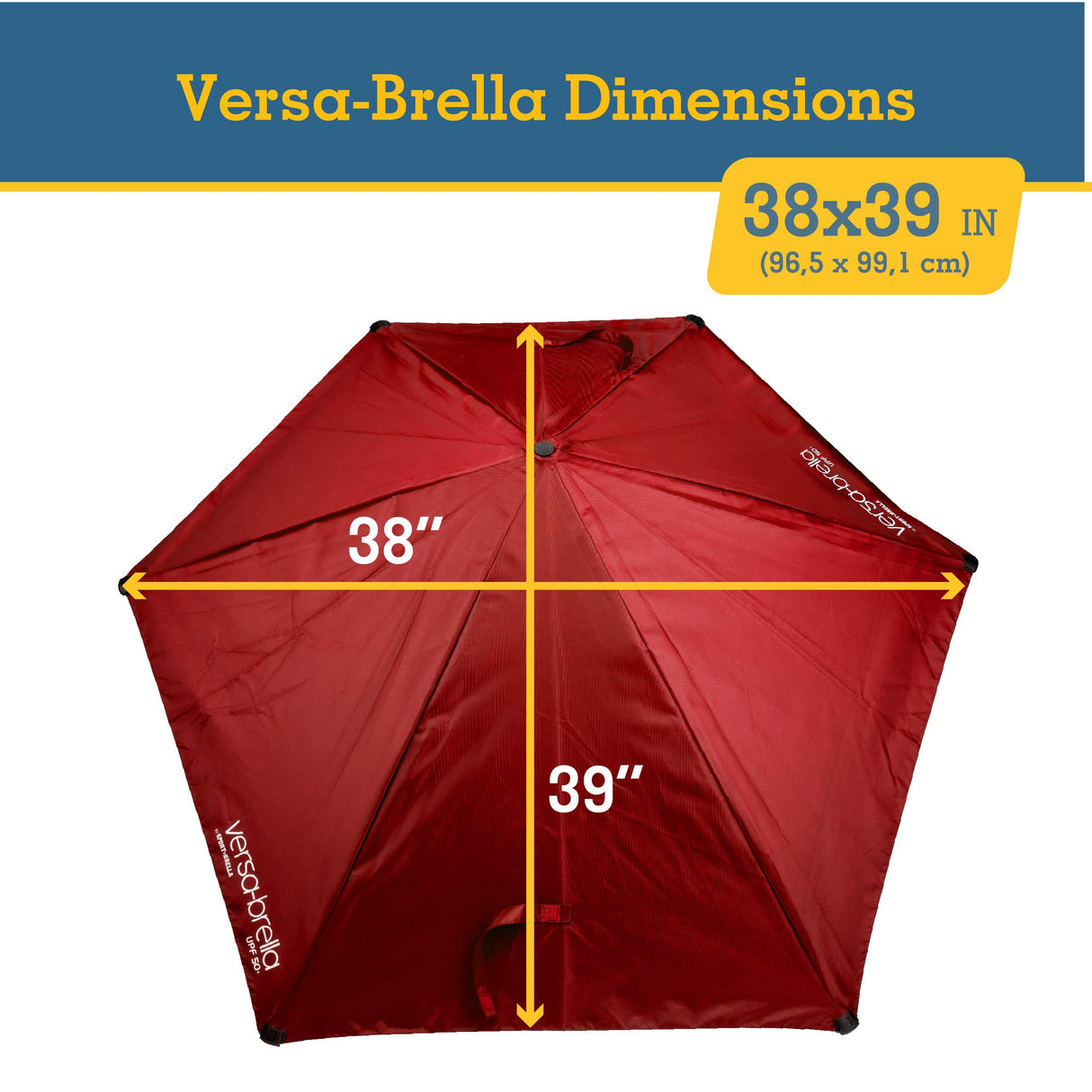 Sport-Brella Versa-Brella 4-Way Swiveling Sun Umbrella (Firebrick Red), Regular Sport-Brella
