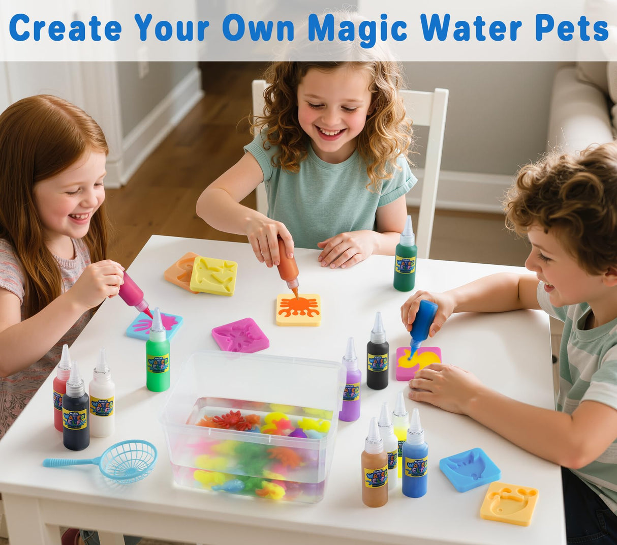 Magic Water Elf Toy Kit - Crafts kit for Kids - Arts and Crafts for Girls - Magic Gel Water Pets - Make Your Own Squishies Squishy Maker Toys - Kid Toys Birthday Gifts for Girls Boys Ages 3-12 MINISENTIALS
