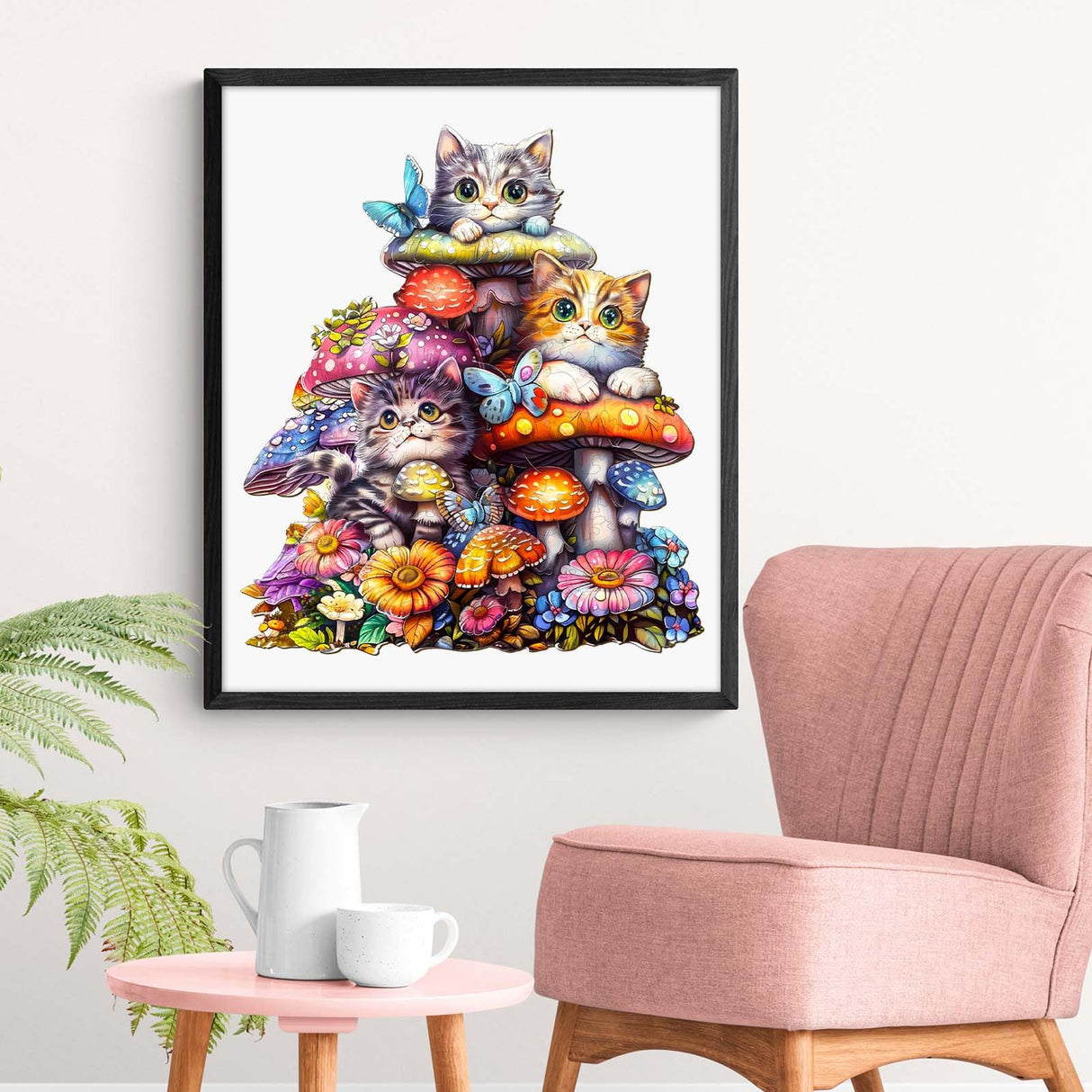 Wooden Puzzles for Adults, Wooden Jigsaw Puzzles for Adults Kids, Cat Family-2 Unique Shaped Wood Puzzles Adult, Creative Birthday Gifts for Friends Family Game (13.4 * 12in 230pcs) Lovpippi