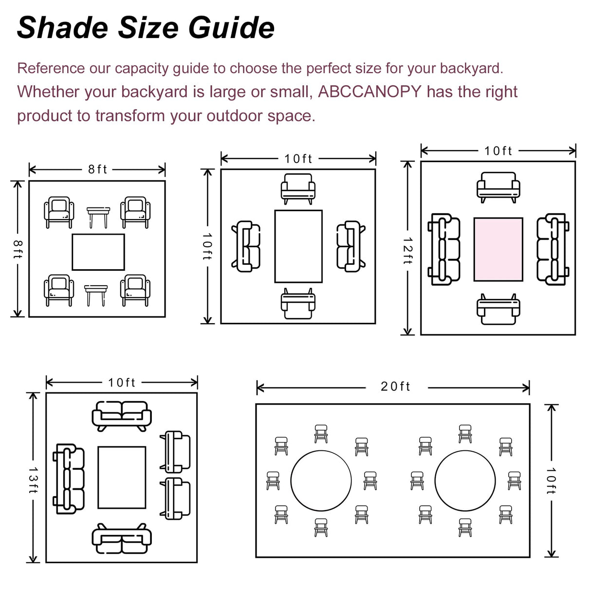 ABCCANOPY Gazebos for Patios 10x12 - Outdoor Steel Frame Gazebo with Mosquito Netting for Lawn Backyard Garden Deck (Black) ABCCANOPY