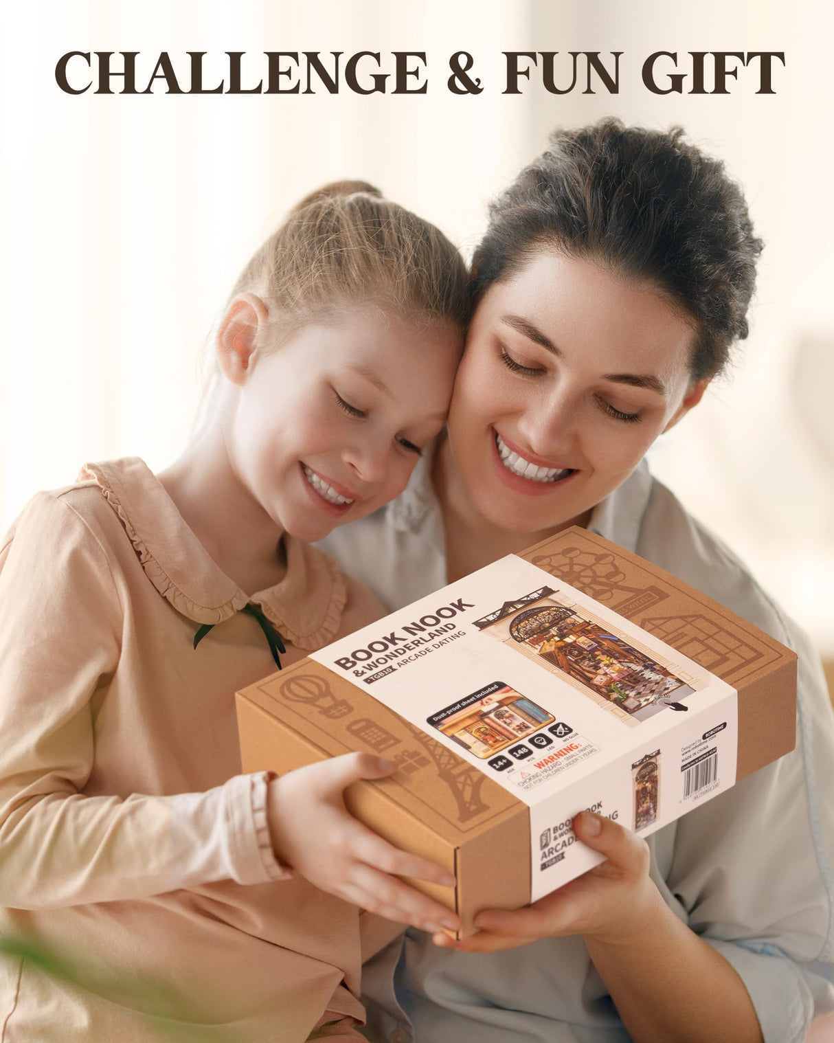 ROBOTIME DIY Book Nook Kits Dollhouse Room Bookstore Miniature House with LED Light 3D Wooden Puzzles for Adults Booknook Bookshelf Insert Decor Diorama Kit Unique Gifts(Arcade Dating) ROBOTIME