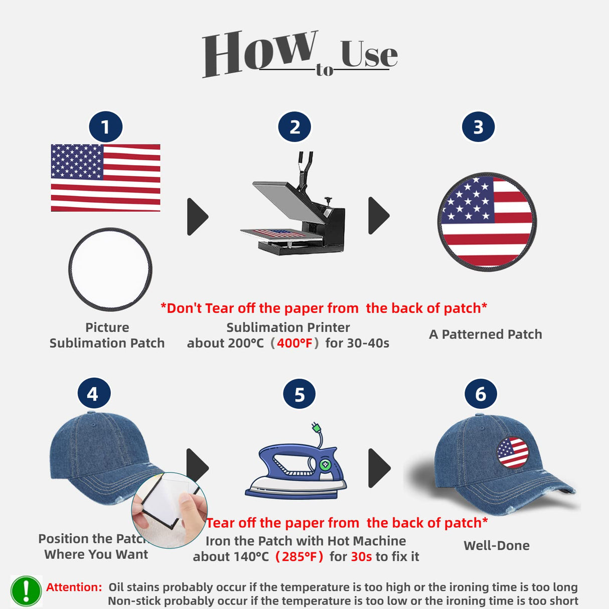 15 PCs Sublimation Patches - Iron On Blank Patches for DIY Crafts Hats Caps Backpack Uniforms (Round / 15PCs) Gadjica