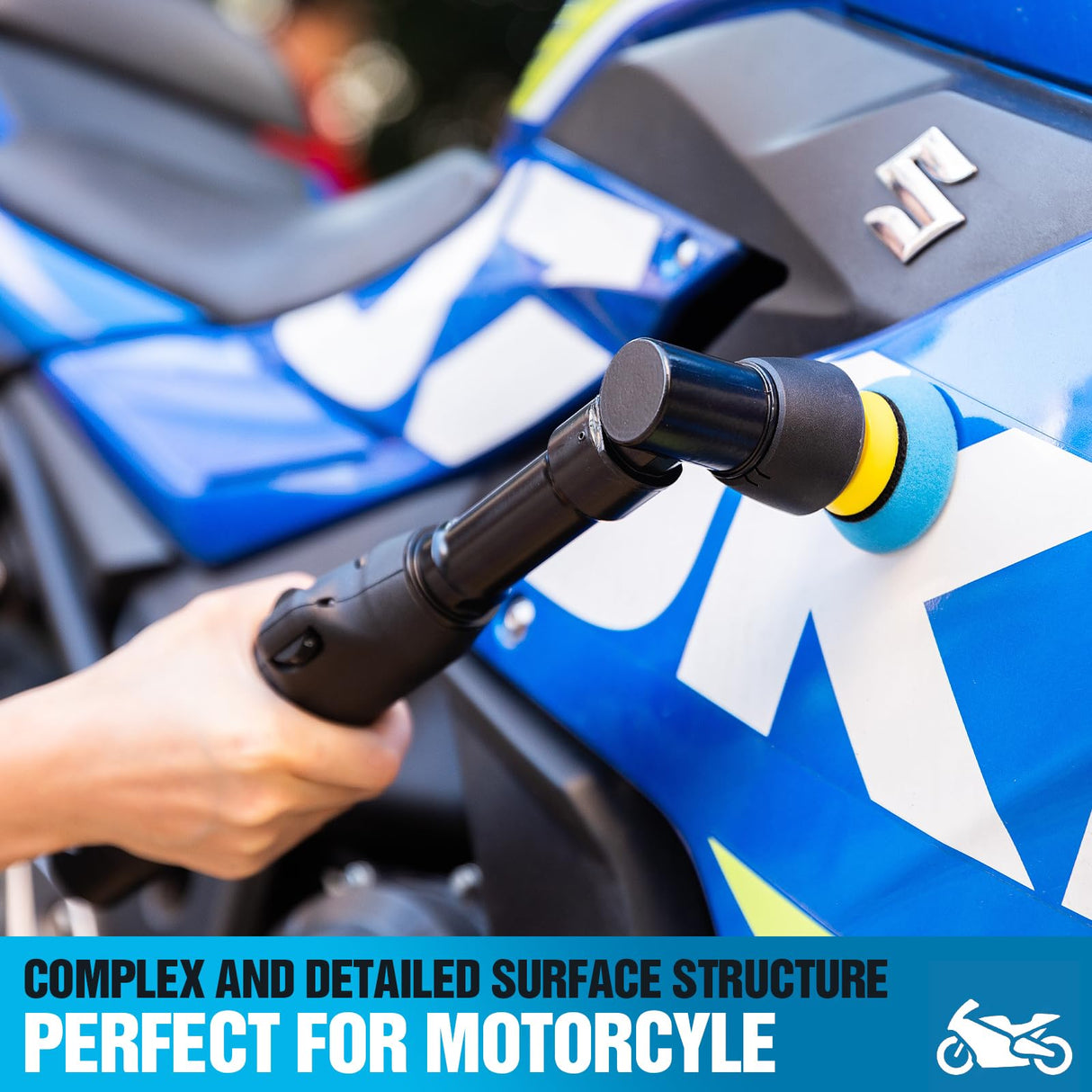 KUIMIT Cordless Mini Car Polisher, 12V Micro Cordless Scratches Killer Car Polisher RO/DA Mini Car Polisherwith 5 Variable Speeds 2500-6000RPM & 2x2.0Ah Batteries for polishing, Sanding and Cleaning KUIMIT