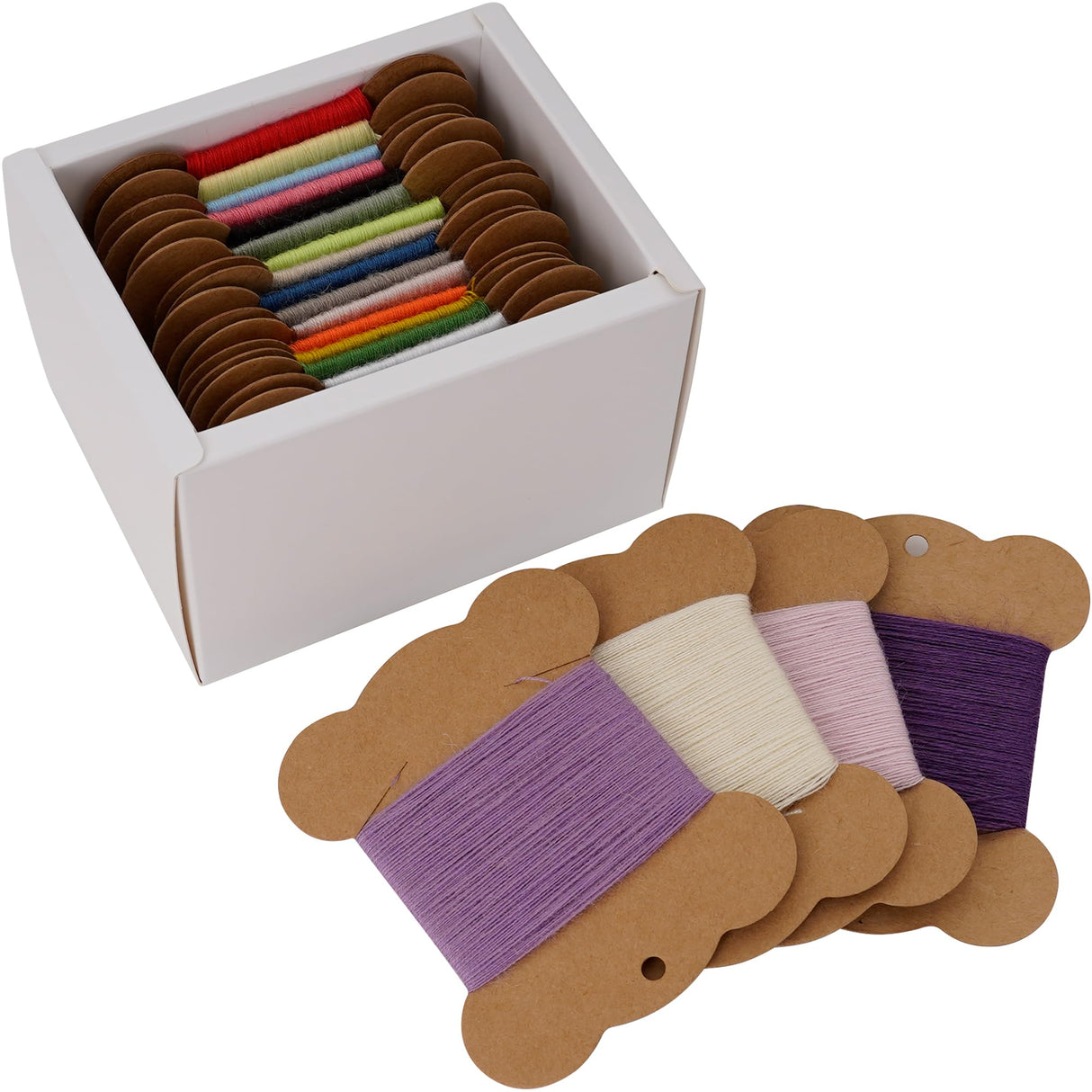 Connimonet Wool Embroidery Thread Kit 20Pcs Wool Blend Thread for Embroidery for Hand Sewing DIY Wool Thread for Embroidery 42S/2 Machine Sewing Thread (Colour B) Connimonet