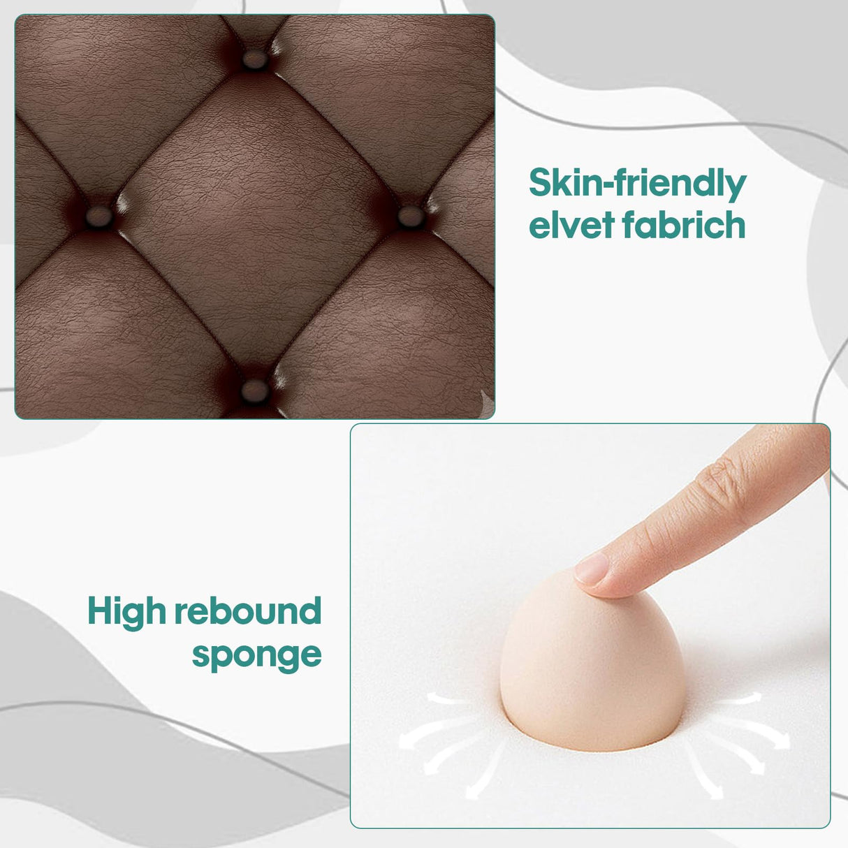 busyaeh Storage Ottoman Coffee Table,Square Ottoman Bench with Charging Station and LED Lights,Velvet Buttons Large Ottoman with Storage with Lift Top&Solid Wood Legs for Living Room Bedroom (Brown) busyaeh