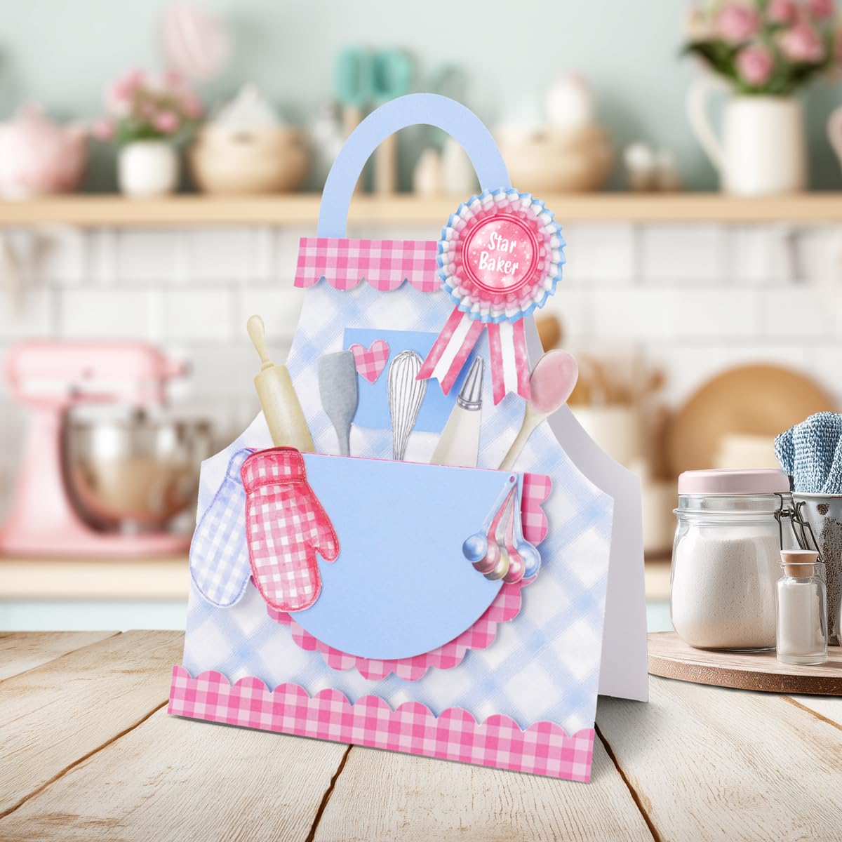 Katy Sue Handy Hobby Aprons Card Making Kit. Contains 8 Shaped Cards, 2 Sheets Die Cut Decoupage, Sticky Foam Pads, Instructions & 8 Envelopes. Apron-Themed Card Making Kits for Adults Katy Sue