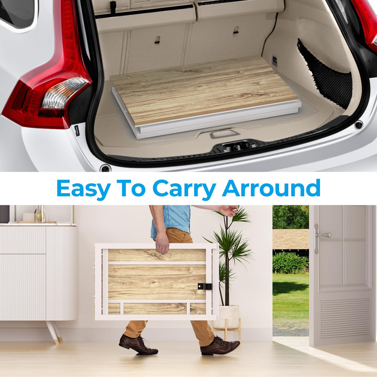 GreenForest Folding Desk No-Assembly,31.5 in Small Desk for Small Spaces Computer Desk for Home Office,Space Saving Foldable Table Study Writing Desk,Oak White GreenForest