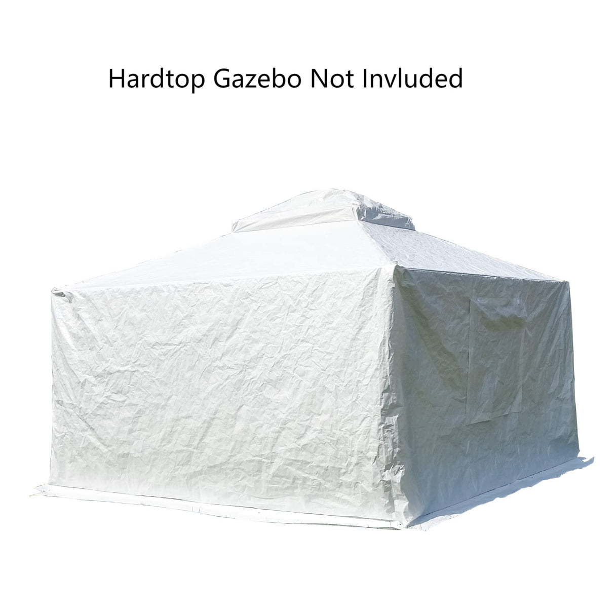 Gazebo Accessories 10' x 12' Universal Winter Gazebo Cover for Hardtop Gazebos,Enclosed Cover with Sidewalls and Mesh Windows Waterproof (White) by domi outdoor living domi outdoor living
