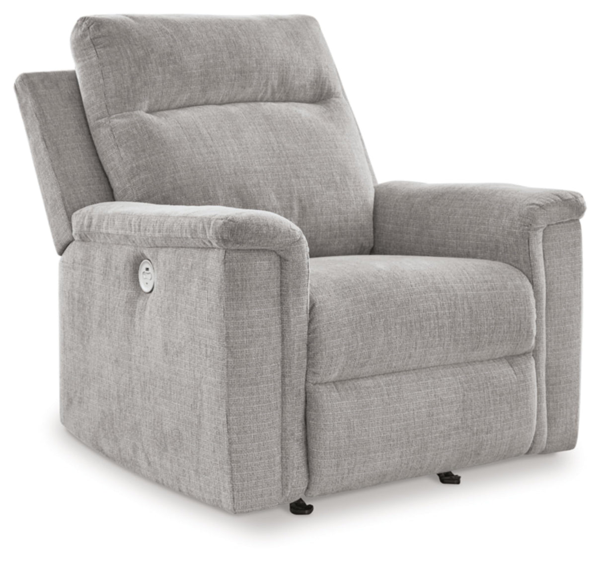 Signature Design by Ashley Barnsana Casual Power Recliner with Rocking Motion and USB Port, Light Gray Signature Design by Ashley