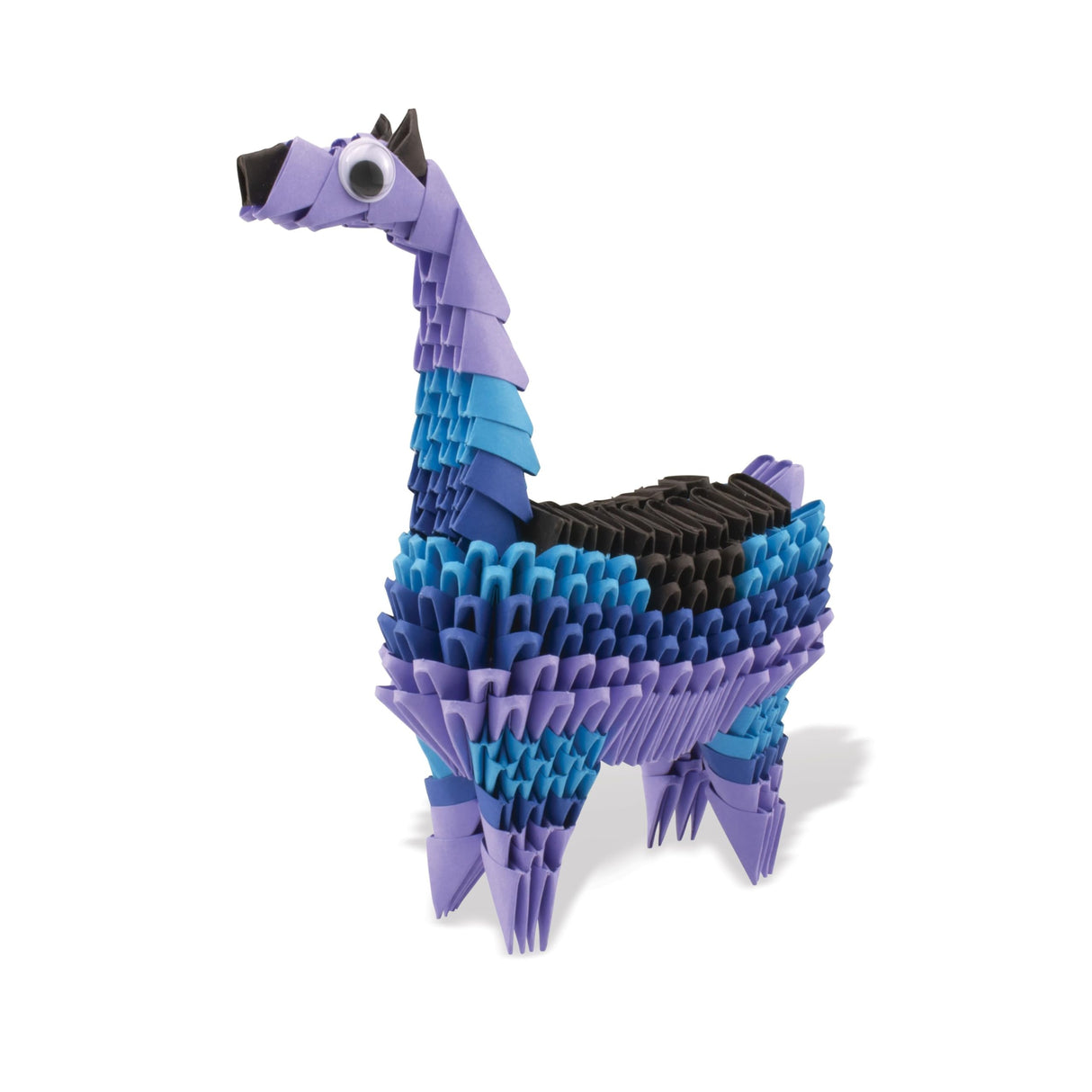 Creagami Llama Origami Set - 480 Piece 3D Modular Paper Sculpture Kit for Craft Enthusiasts Ages 7 - Adult, Clear Creagami