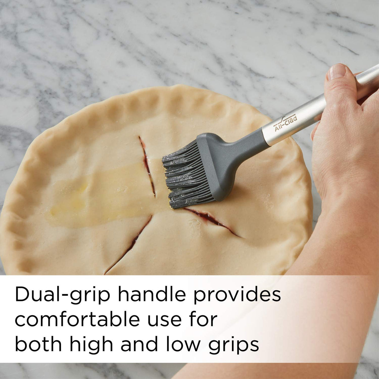 All-Clad Specialty Silicone Kitchen Gadgets Pastry Brush Kitchen Tools, Kitchen Hacks Silver All-Clad