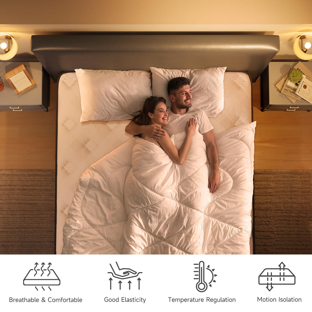 Yaak Twin Mattress 10 Inch, Hybrid Single Mattress in a Box, Individual Pocket Spring Twin Bed Mattress with Breathable Memory Foam, Pressure Relief, Medium Firm Twin Size Mattress 75"x39"x10" Yaak