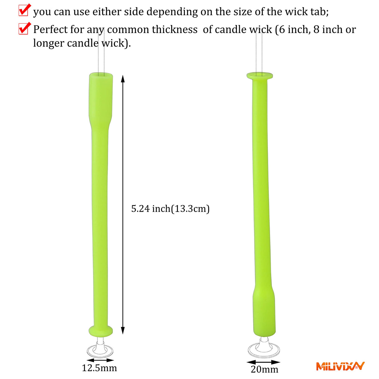 MILIVIXAY 12pcs Candle Wick Placing Tubes Wick Centering Tool for Candle Making. MILIVIXAY