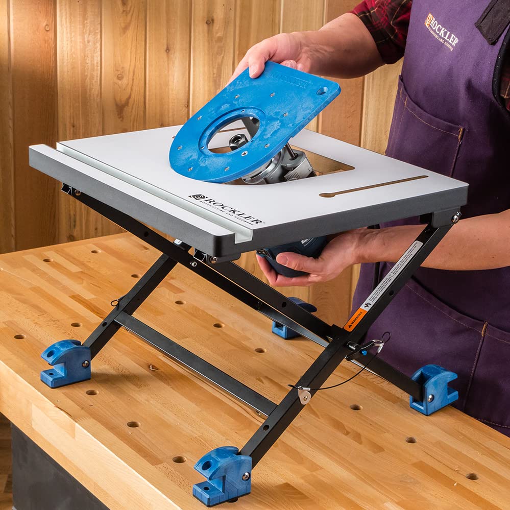 Rockler Convertible Benchtop Router Table – Convertible Routers for Woodworking Fits Most Routers – Unique Base Design Router Table – Benchtop Wood ROCKLER